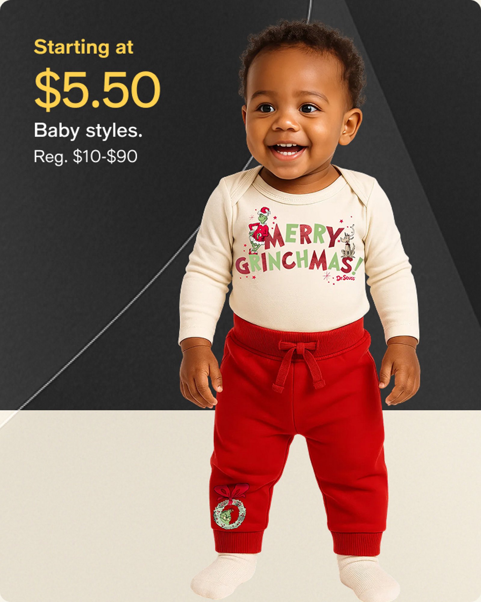Starting at $5.50 baby styles