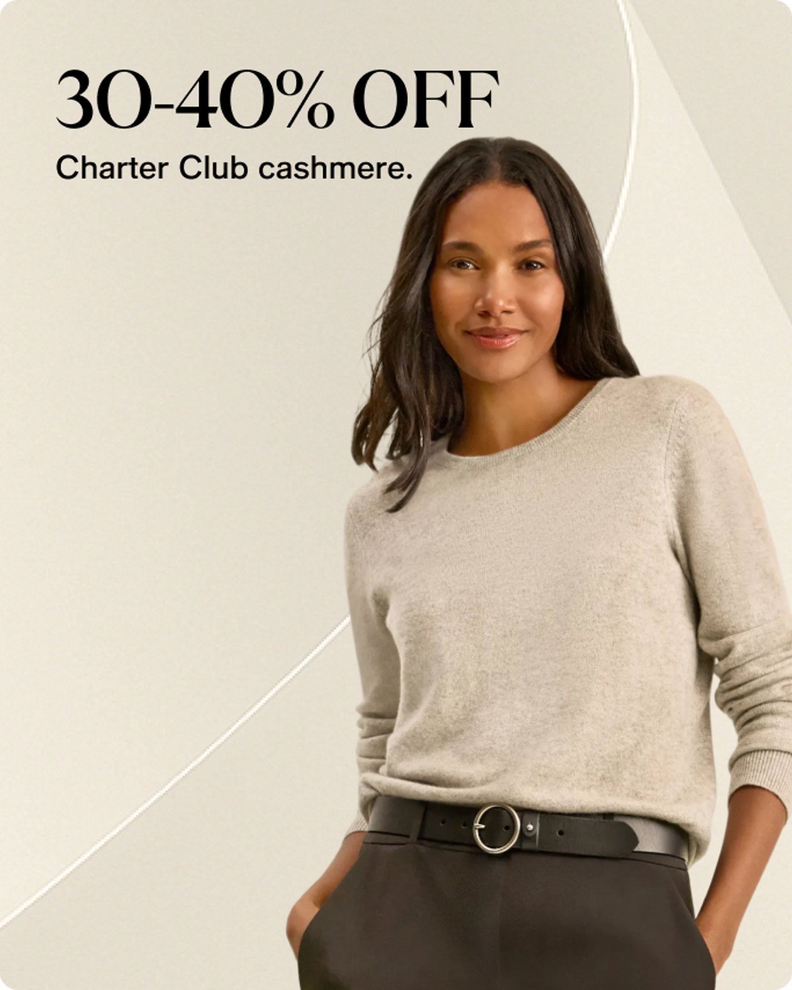 30-40% off Charter Club Cashmere