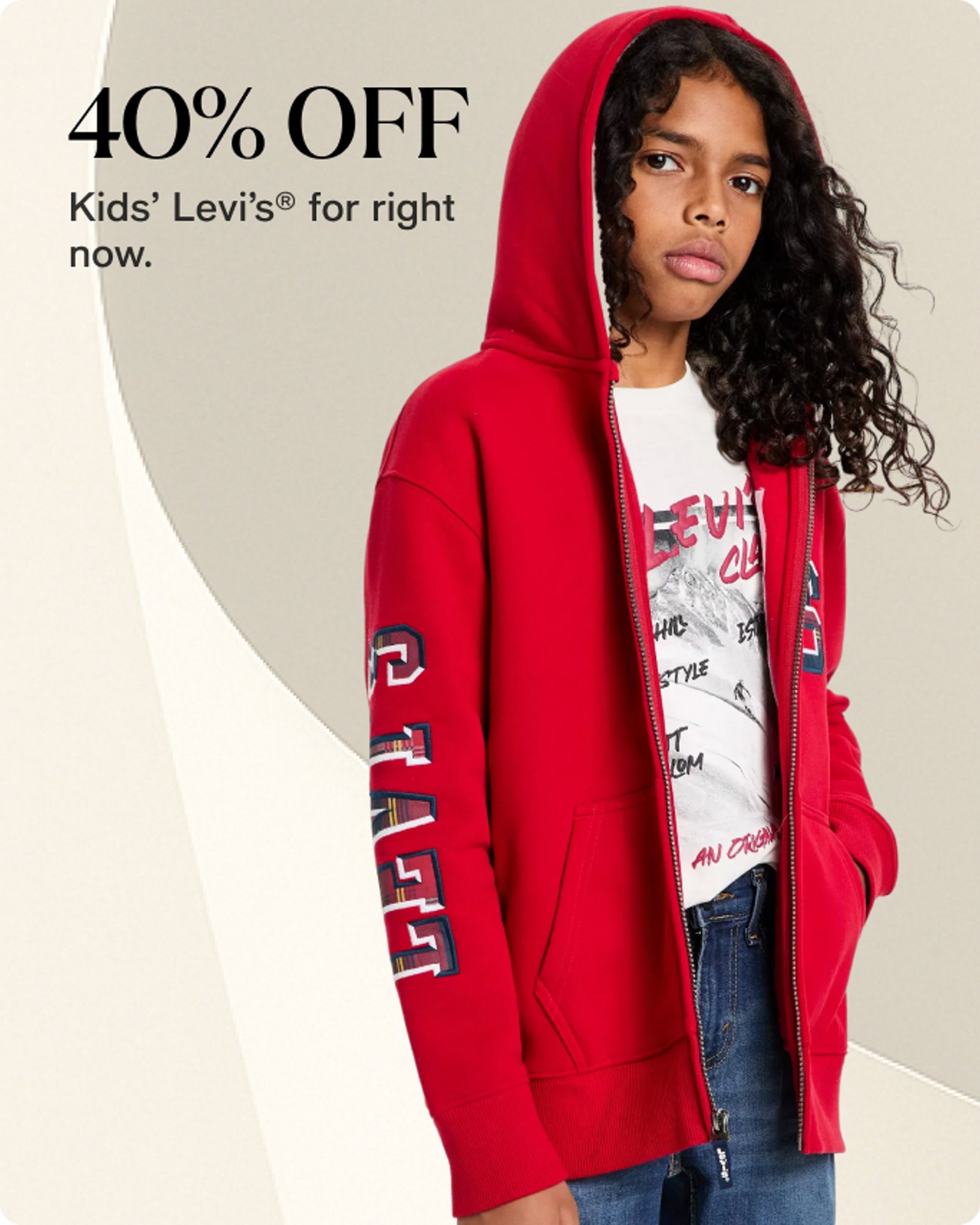 40% off kids levis 