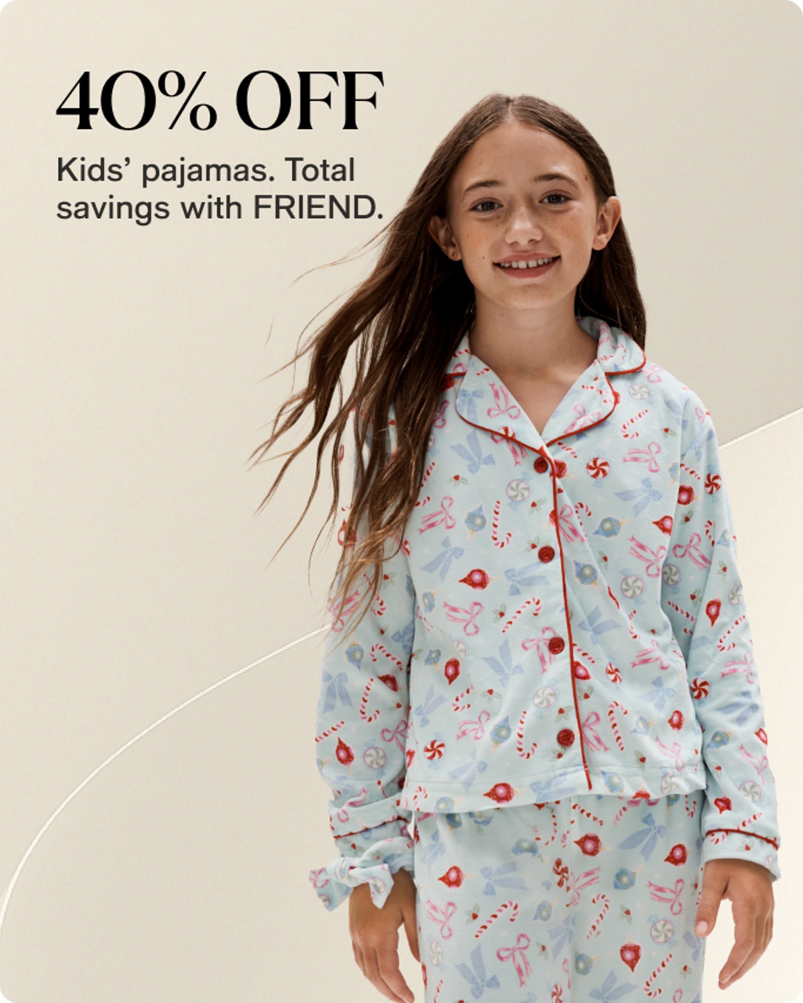40% off kids pajamas