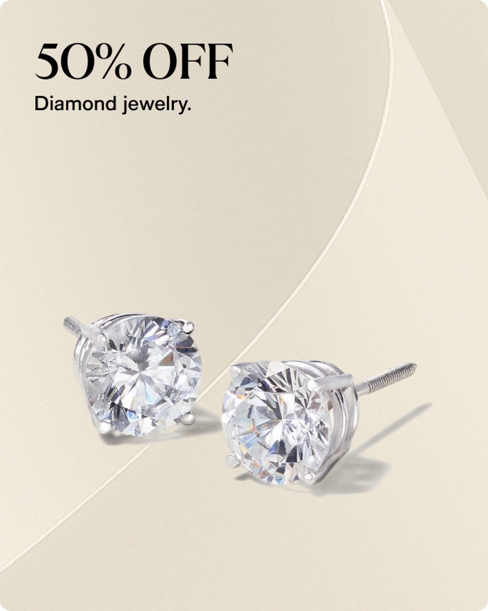 50% off Diamond Jewelry