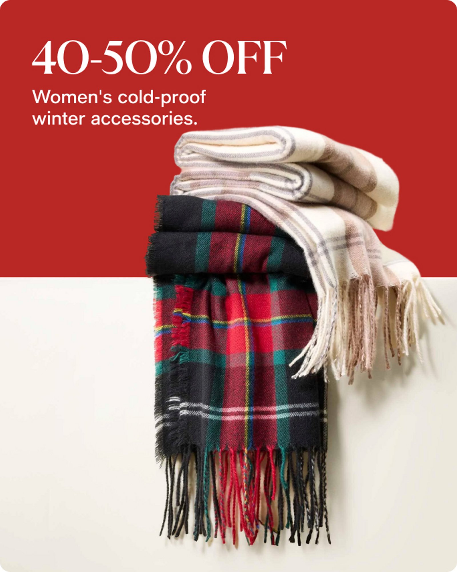40-50 off womens cold proof winter accessories