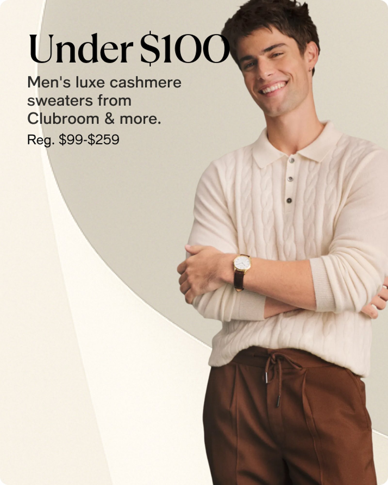 Under $100 Men's cashmere