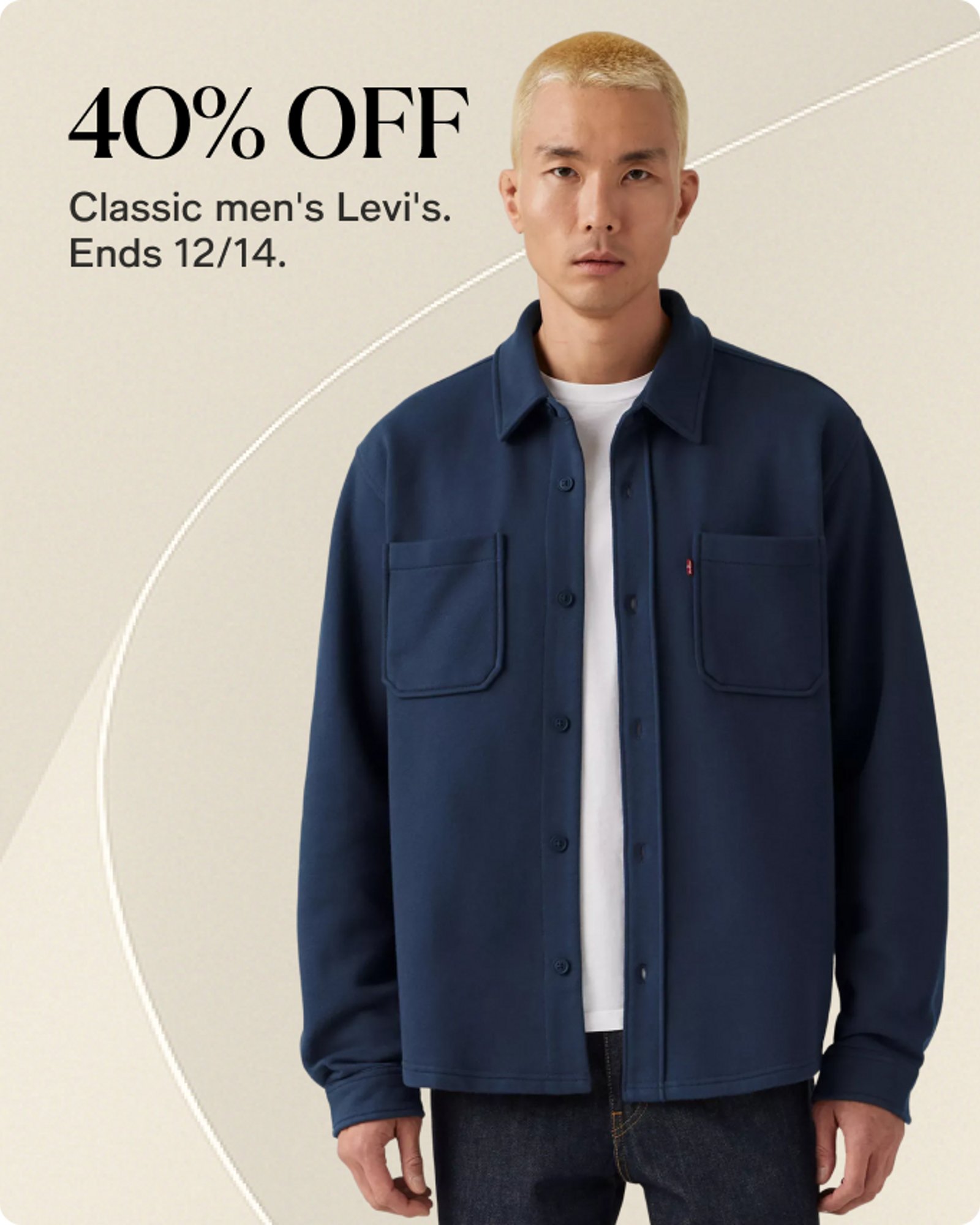 40% off men's Levi's
