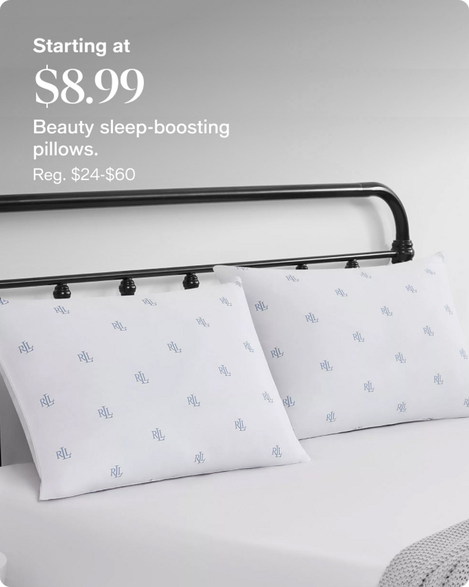 Starting at $8.99 Beauty sleep boosting pillows