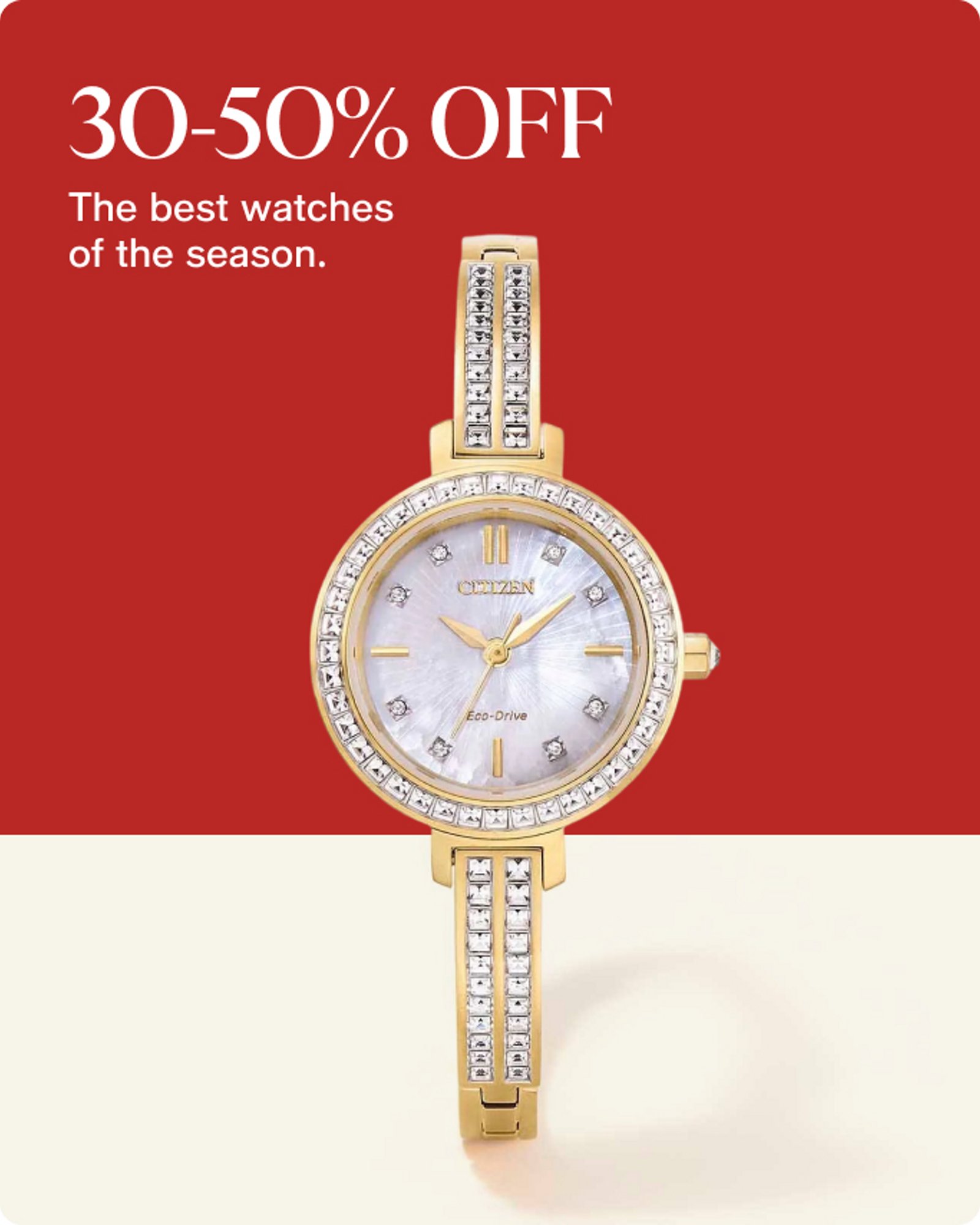 30-50% off watches