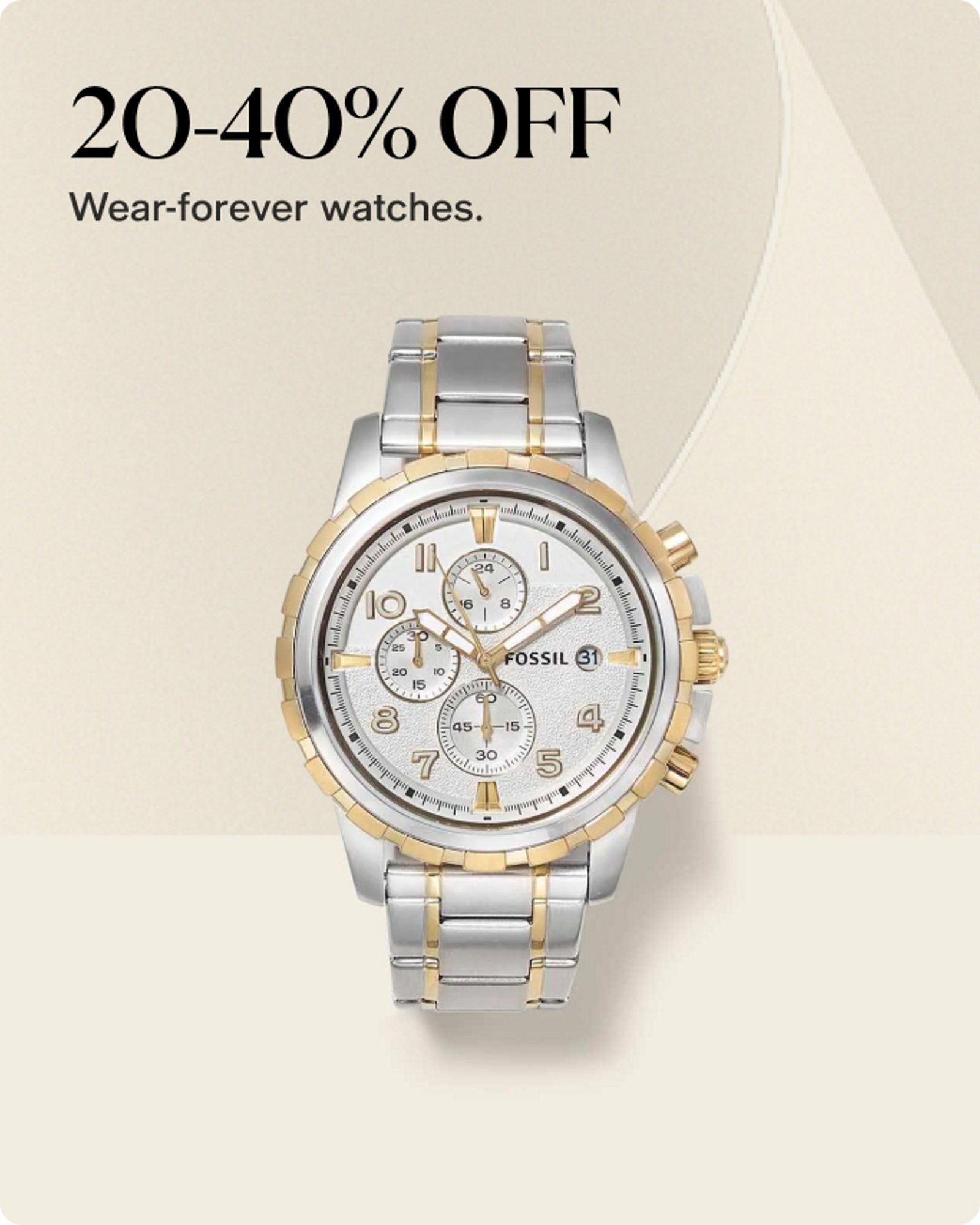 20-40% off watches