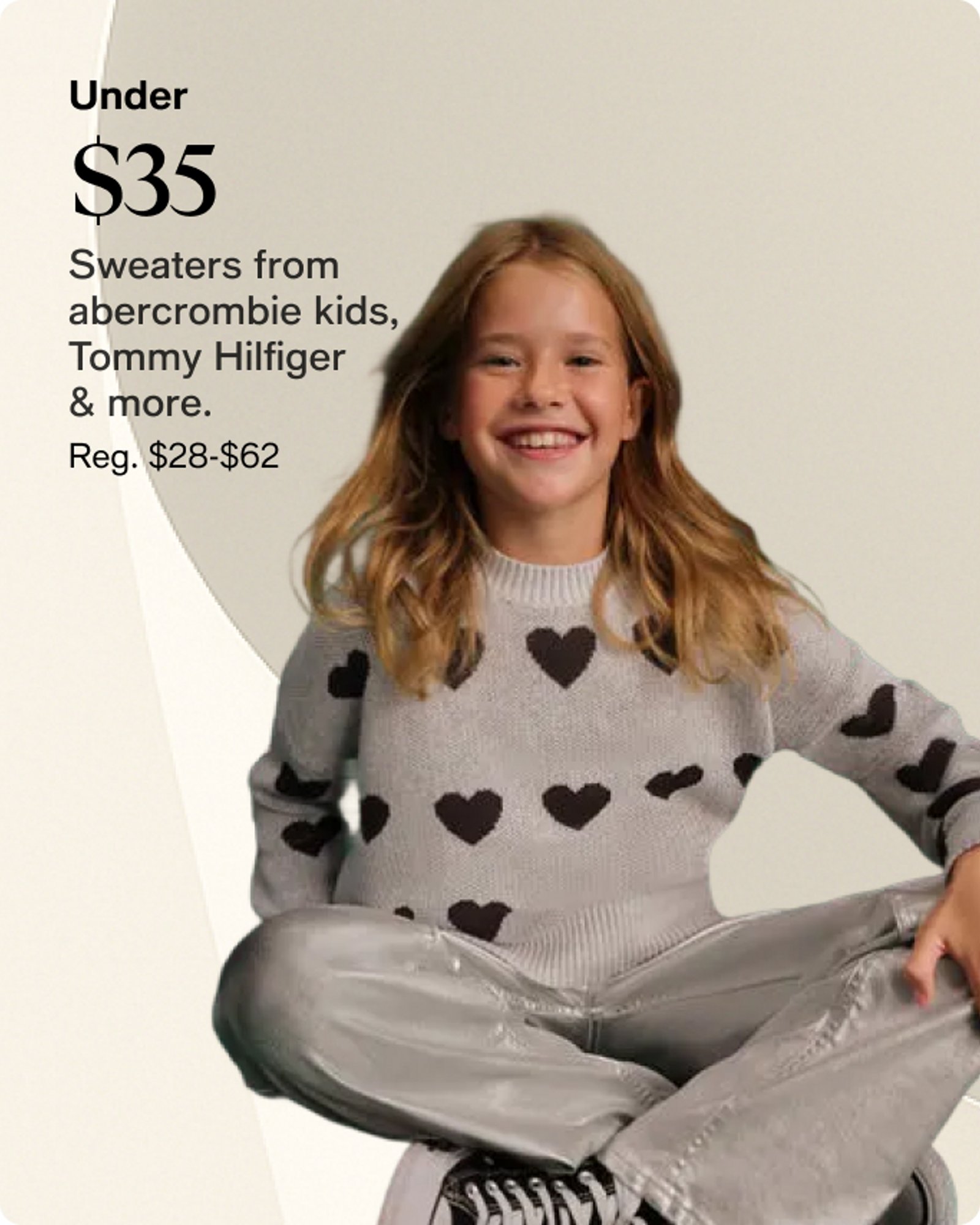 Under $35 sweaters from abercrombie kids, Tommy Hilfiger