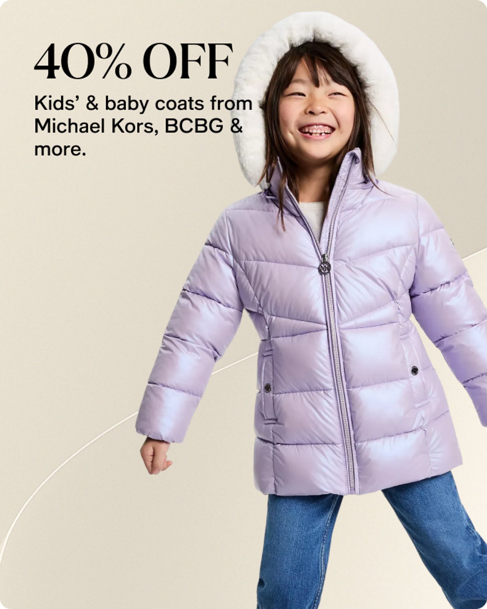 40% off Kids & Baby coats and jackets