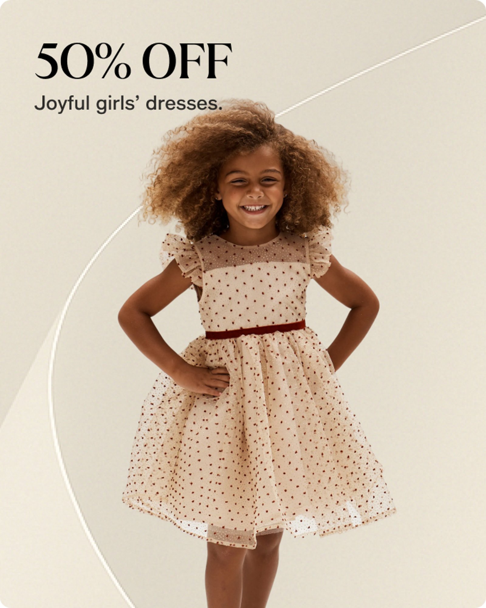 50% of joyful girls dresses