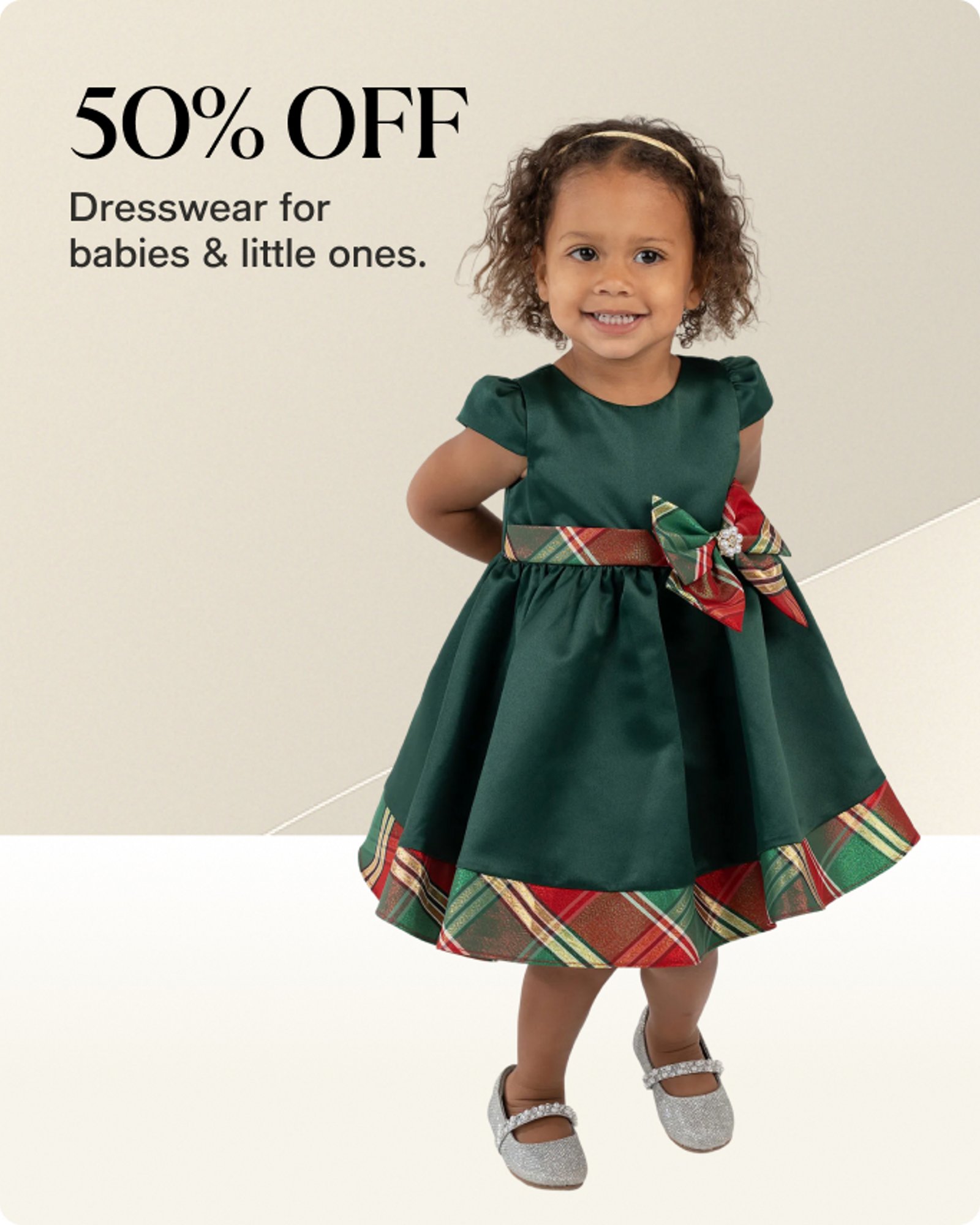 50% off dresses for babies and litlle ones