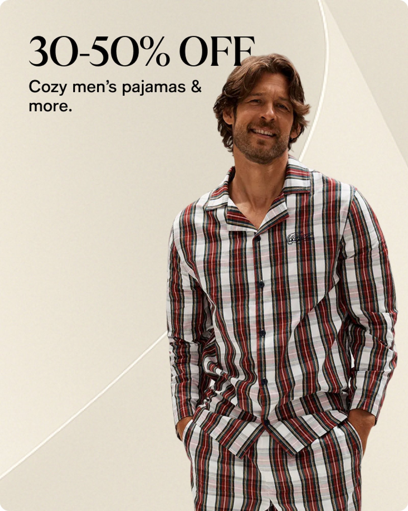 30-50% off Men's pajamas & more