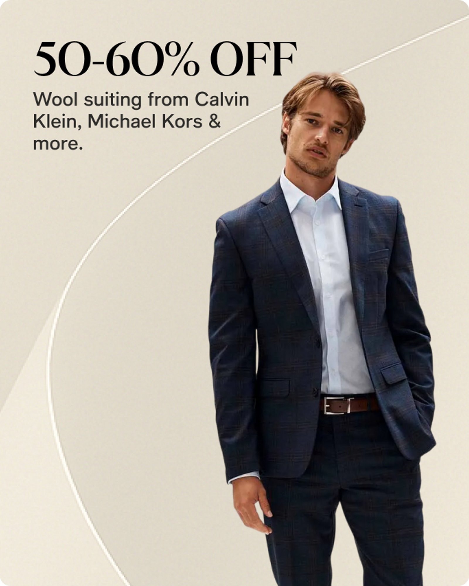 50-60% off Wool suiting