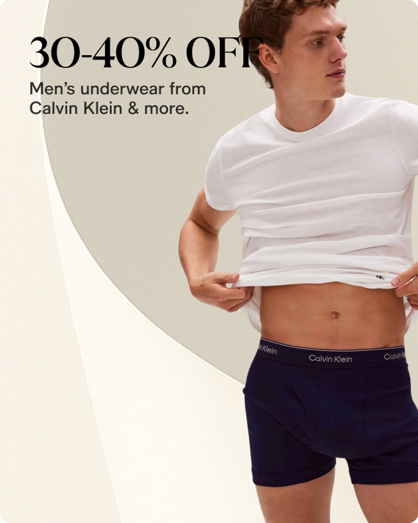 30-40% off Men's underwear