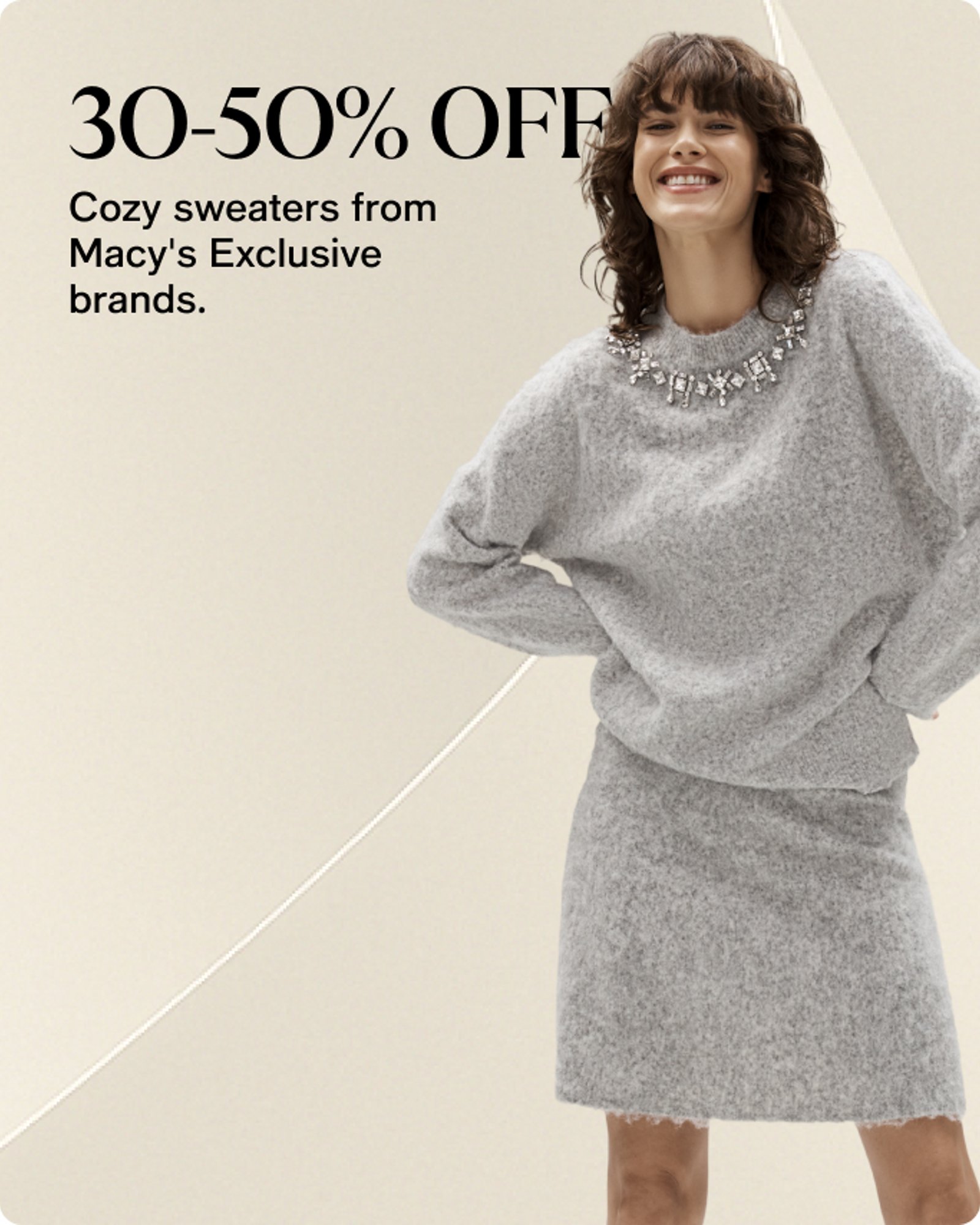 30-50% off Sweaters from Macys Exclusive Brands