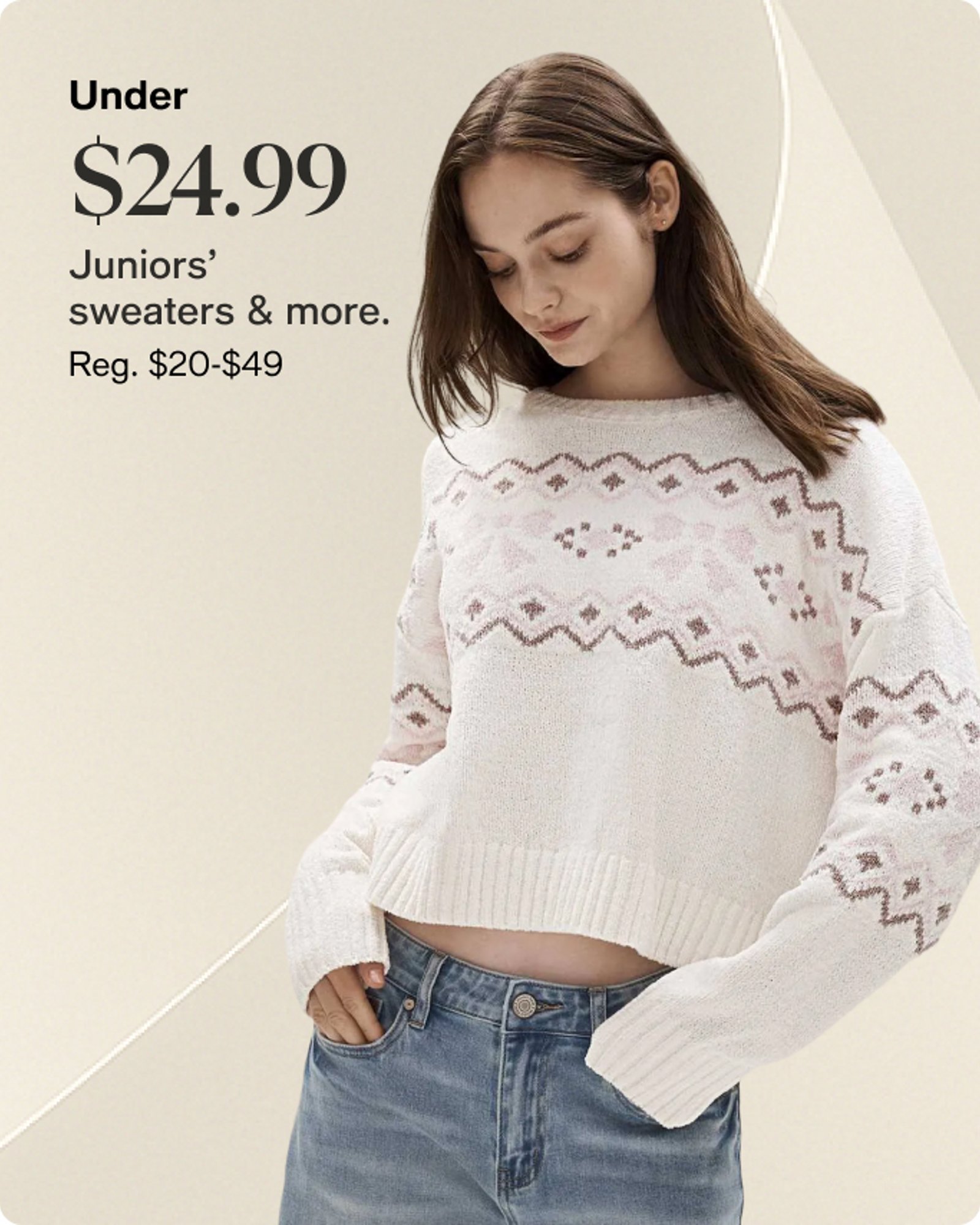 Under $24.99 Juniors Sweaters