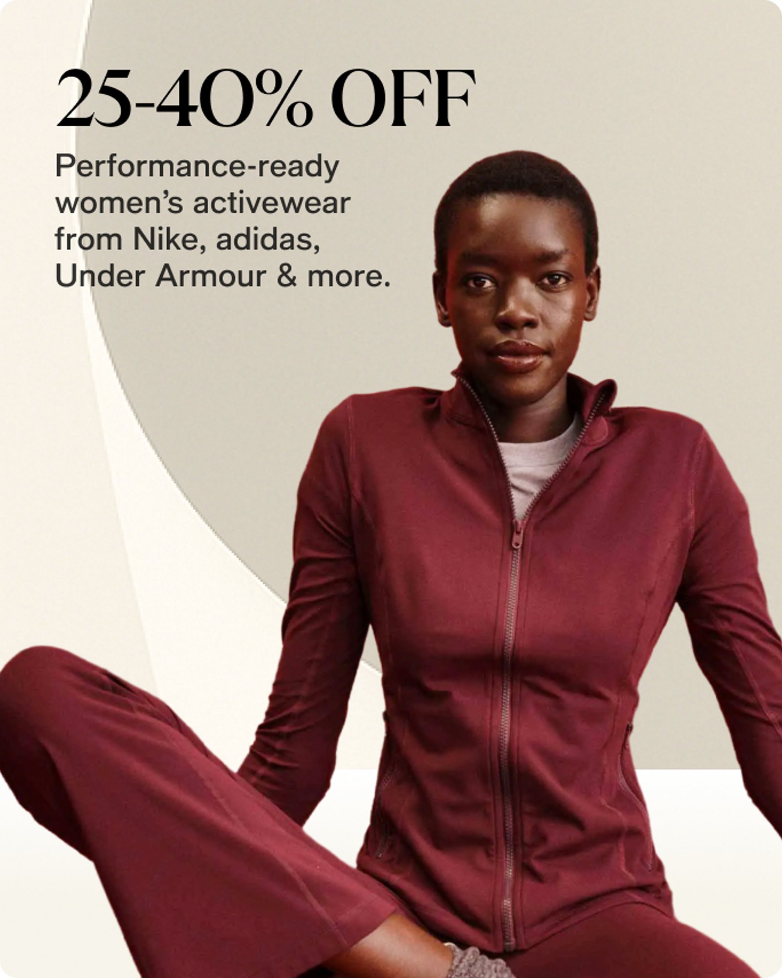 25-40% off Women's Active