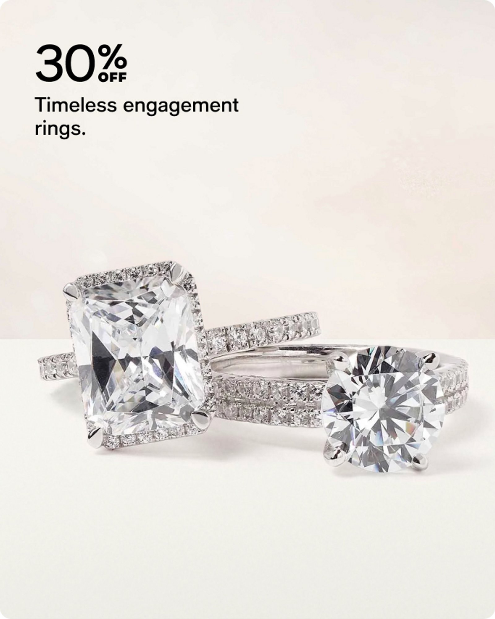30% off Engagement Rings