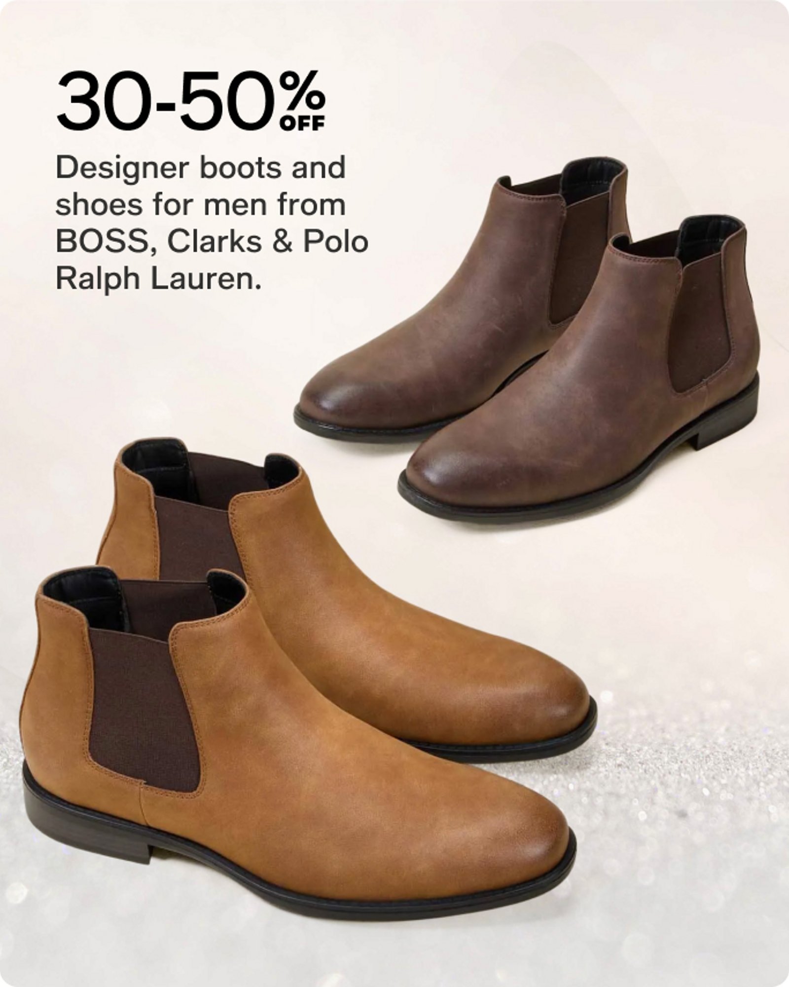 30-50% off designer shoes