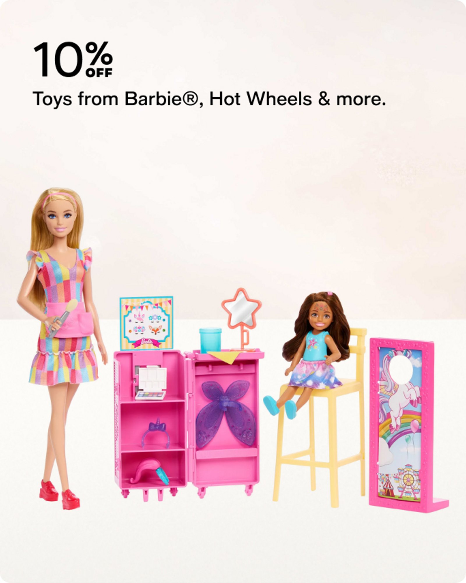 10% off Toys from Barbie