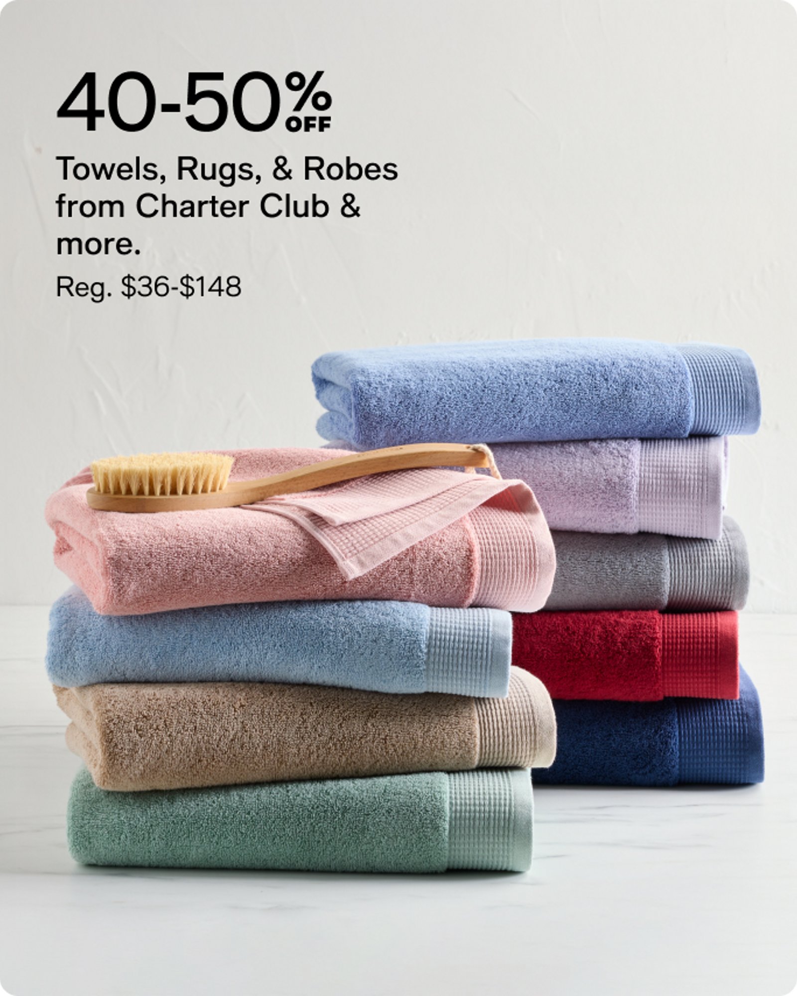 40-50% towels