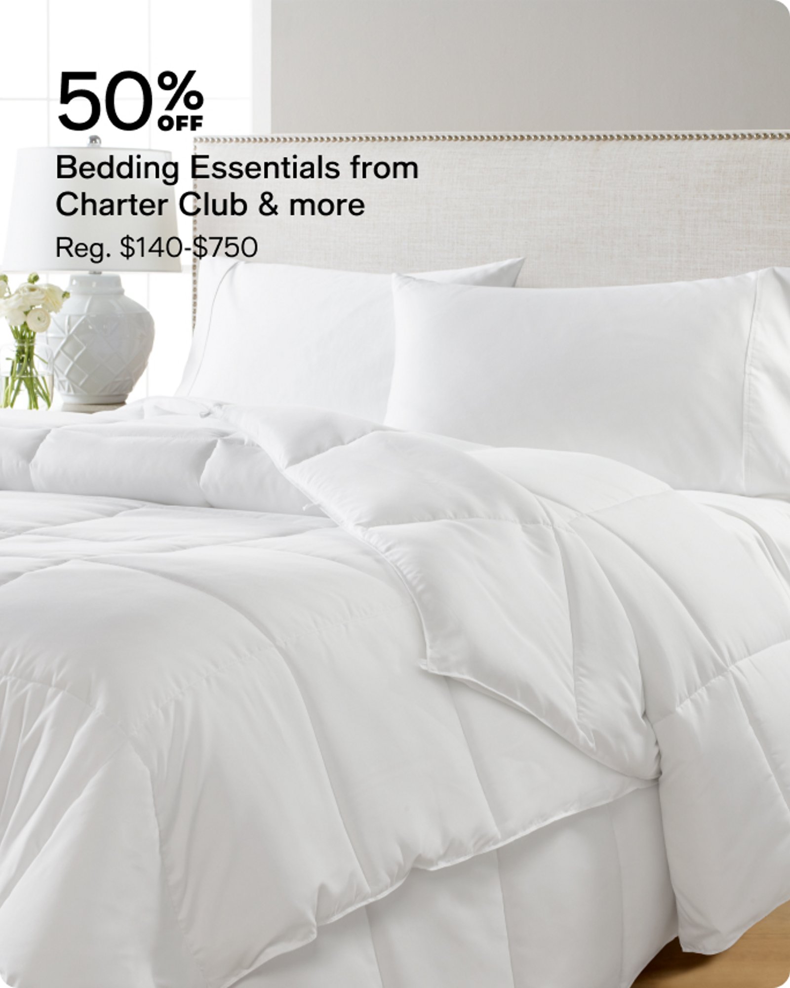 50% Bedding essentials