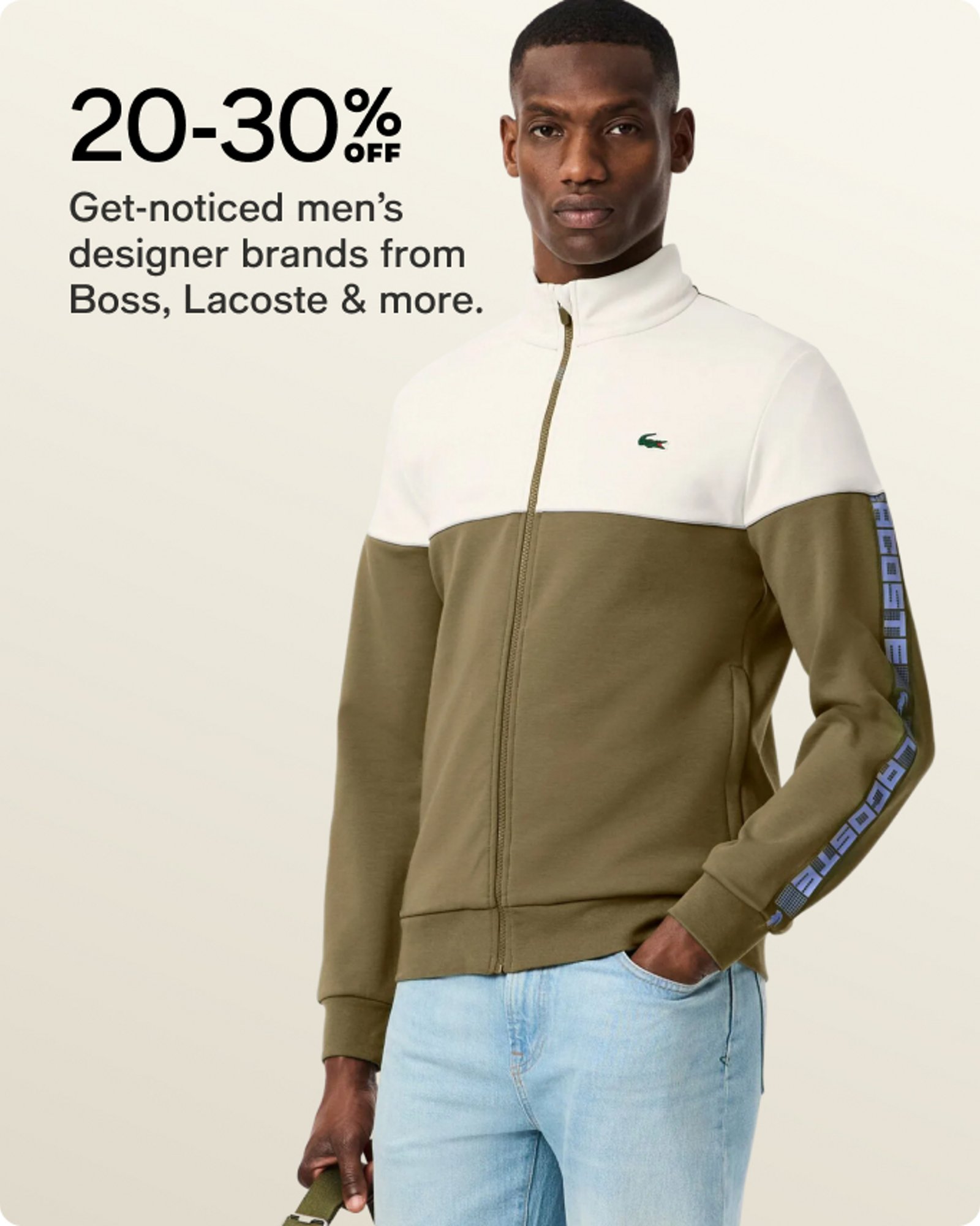 20-30% off men's designer brands