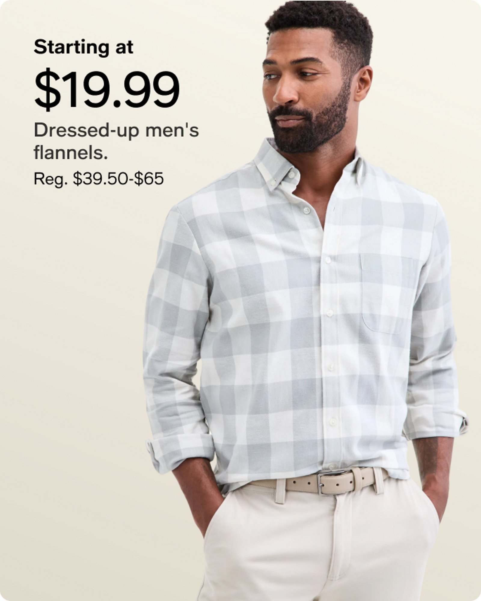 Starting $19.99 men's flannels