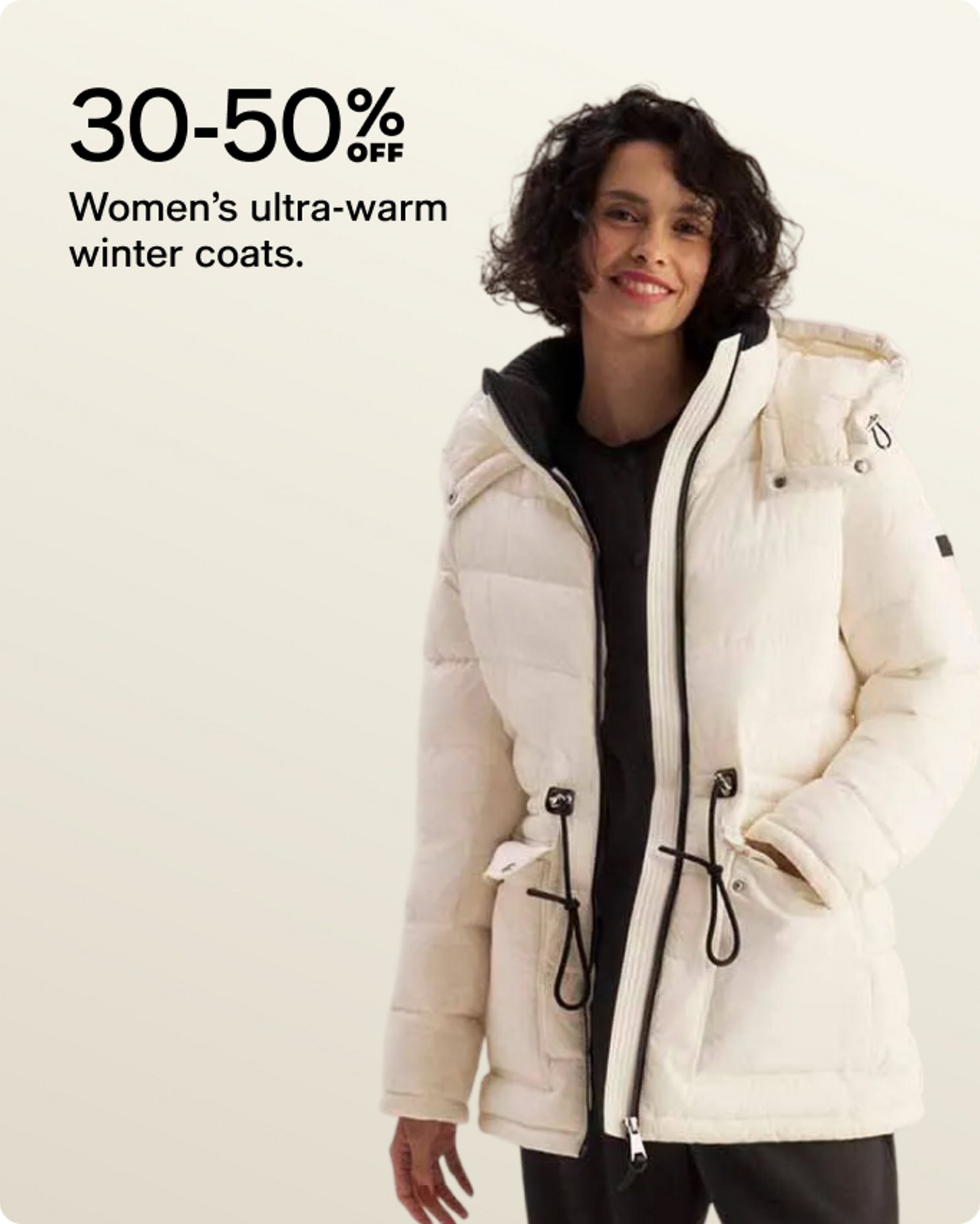 30-50% off Women's Winter Coats