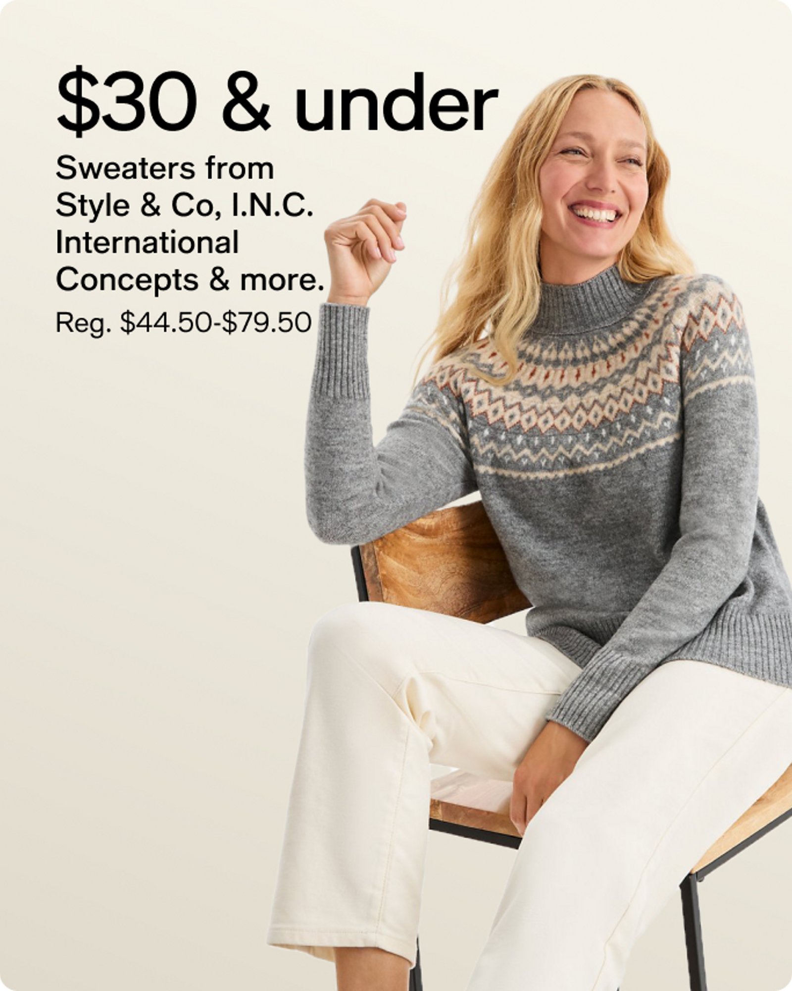 $30 & under Sweaters from Style & Co, I.N.C.