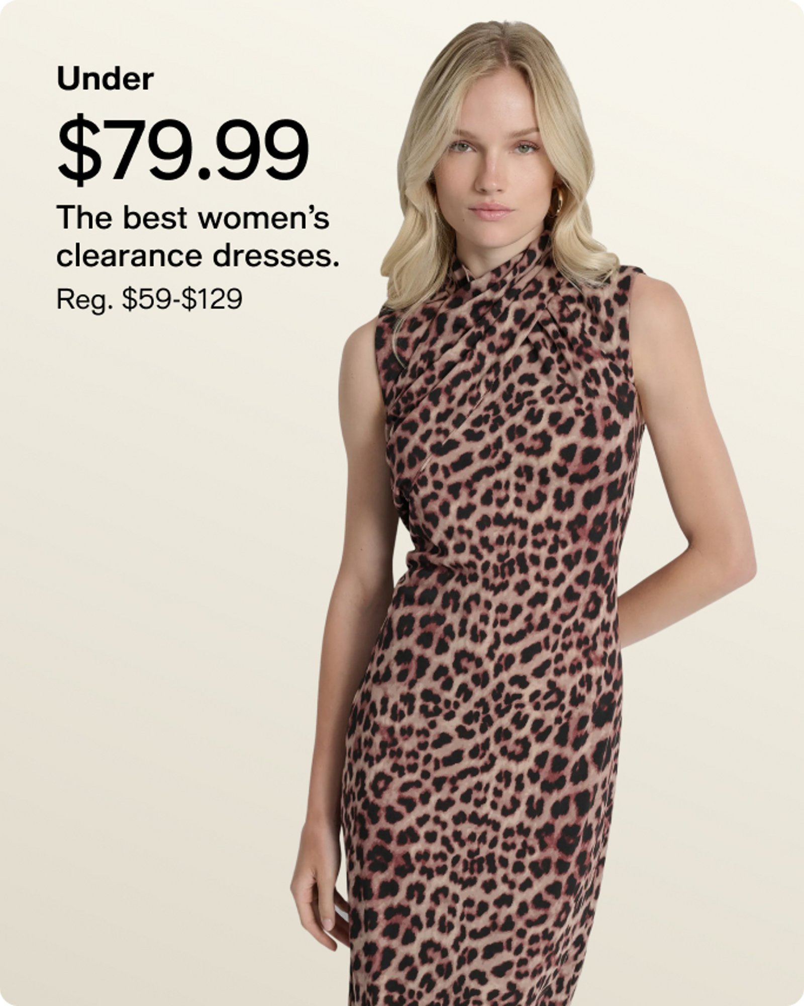 Under $79.99 The best women's clearance dresses.