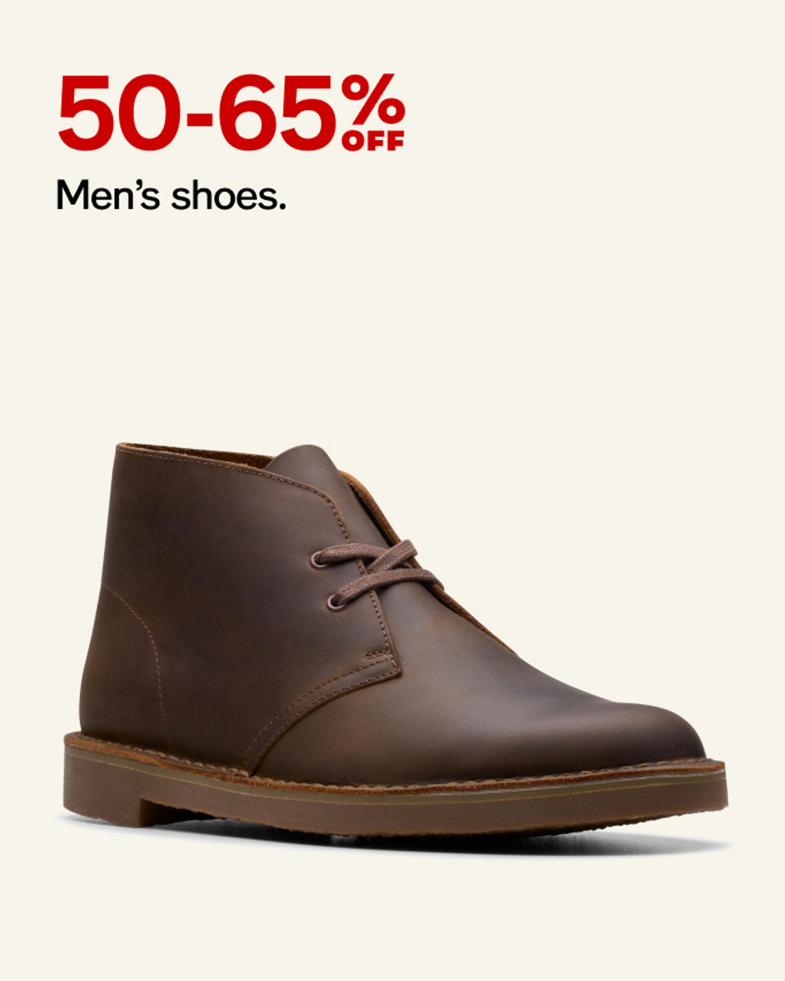 50-65% off mens shoes
