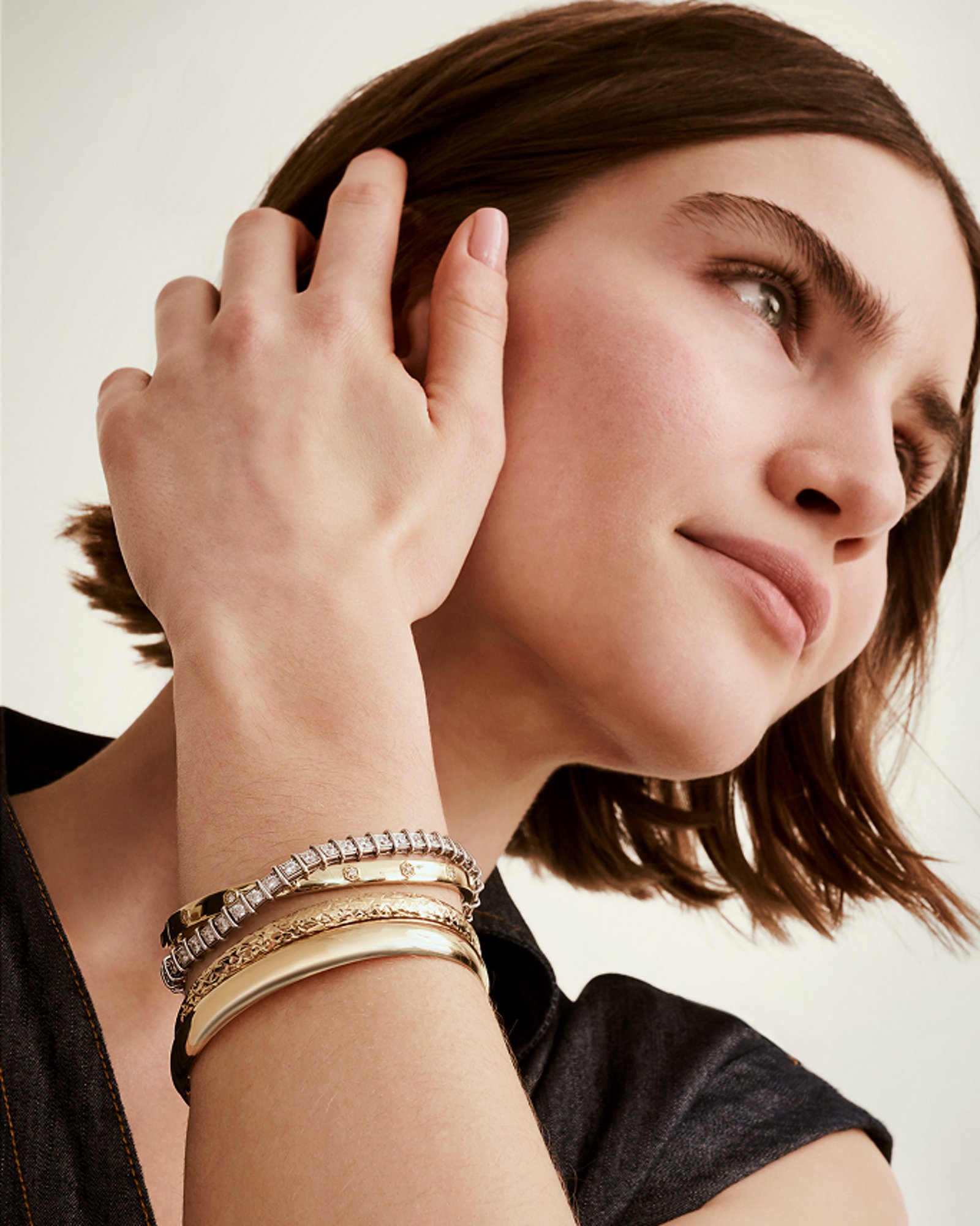 Bold gold jewelry