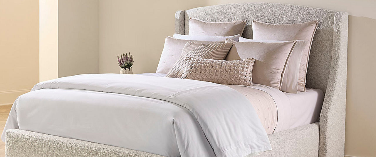 bed, pillows, comforter