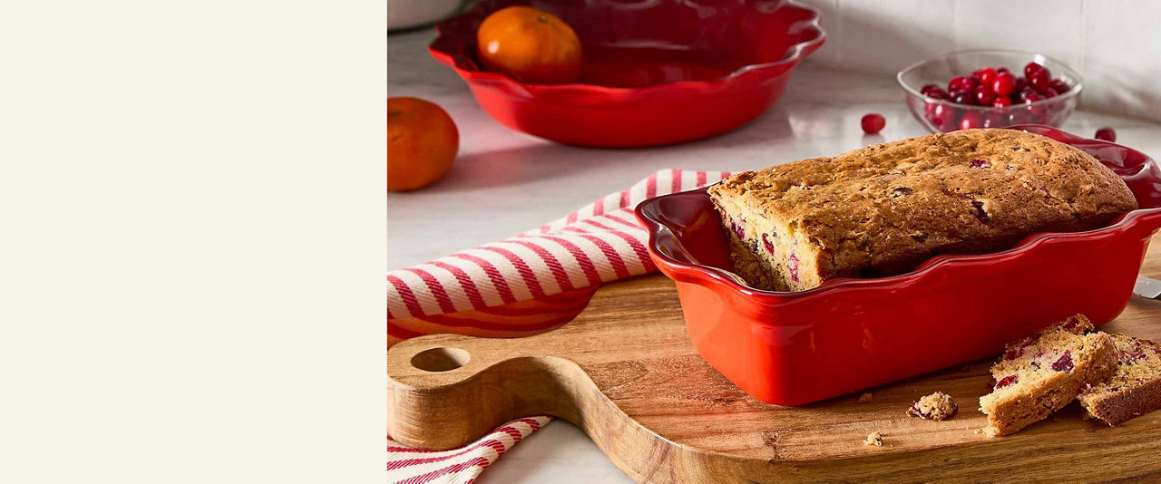 bread pan , cutting board and home goods