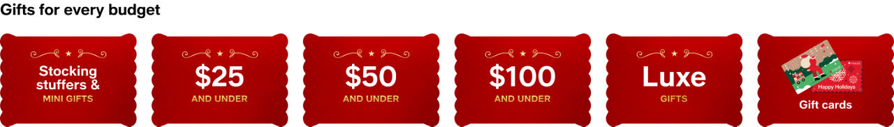 Gifts for every budget