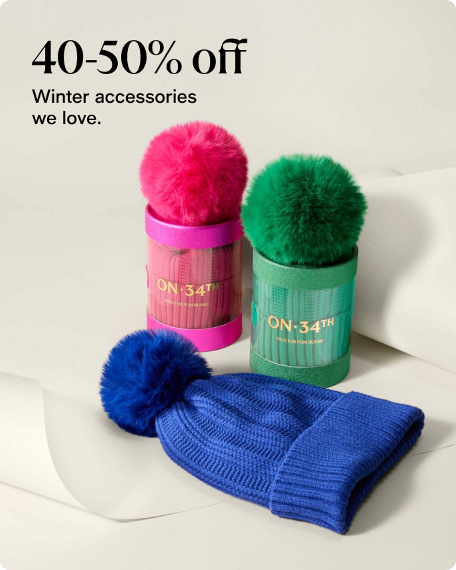 40-50 off winter accessories