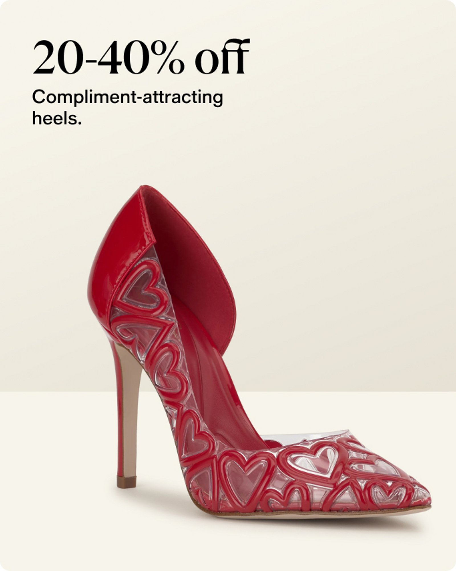 20-40% Off Compliment attractive heels