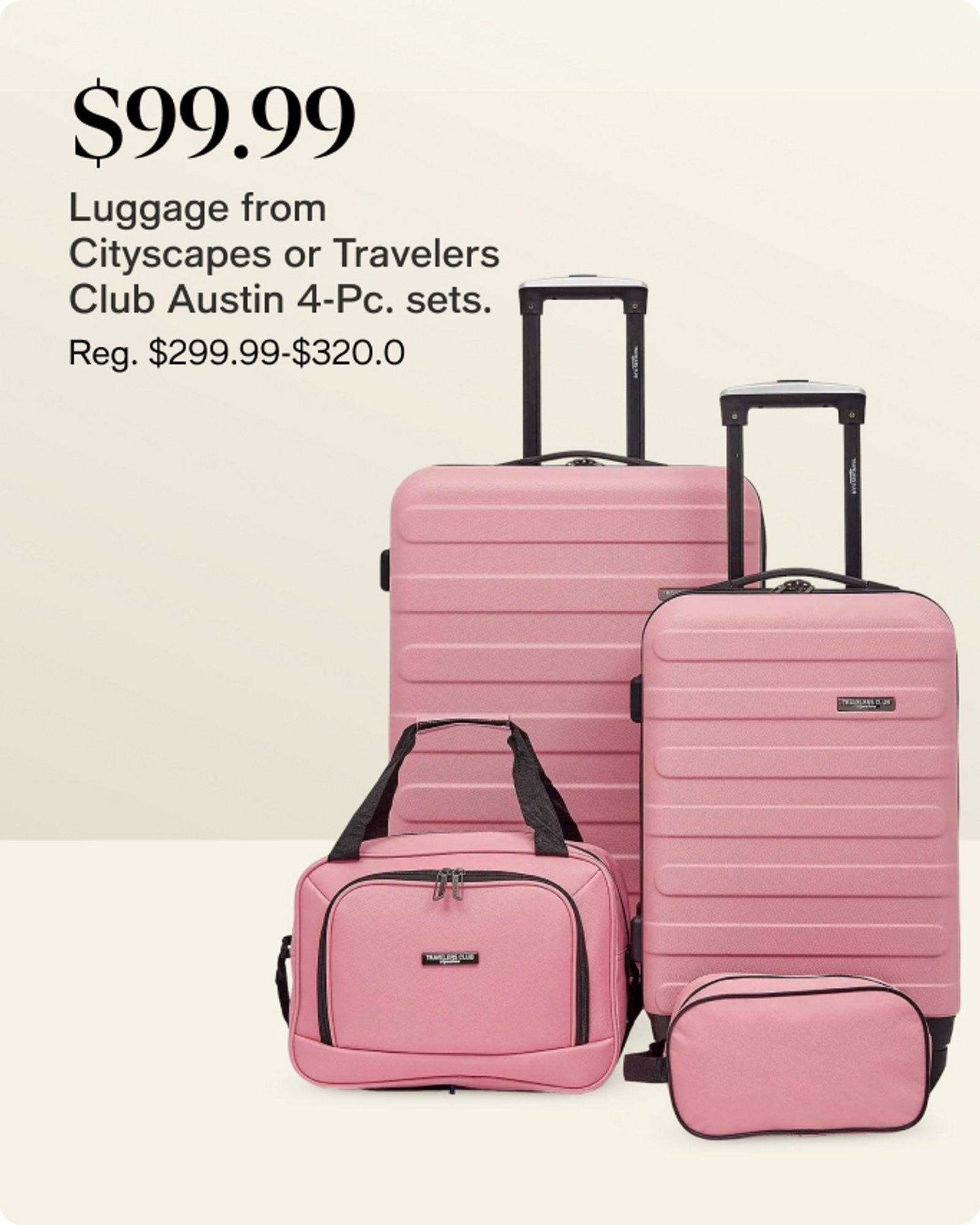$99.99 Luggage from Cityscapes