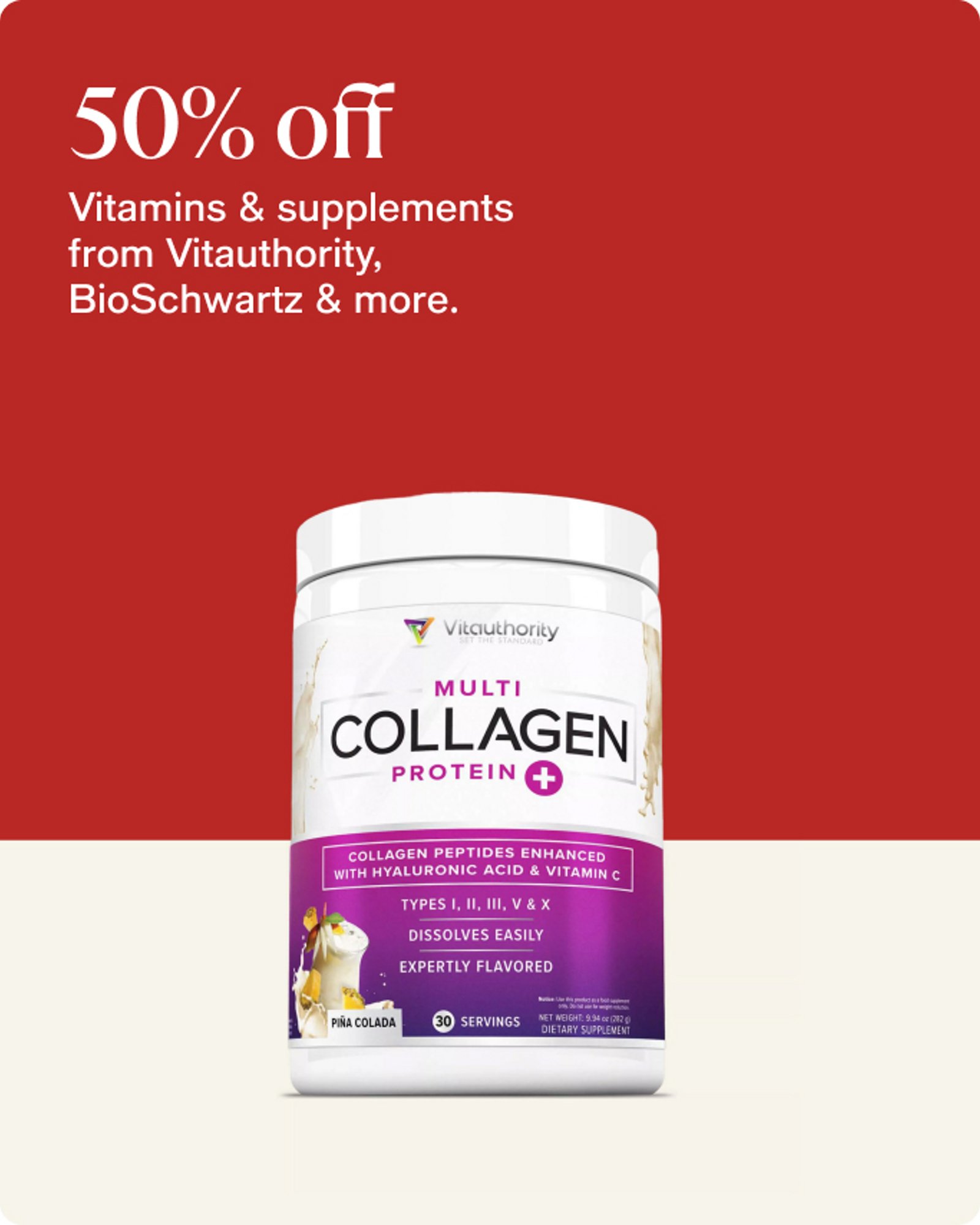 50% off Vitamins