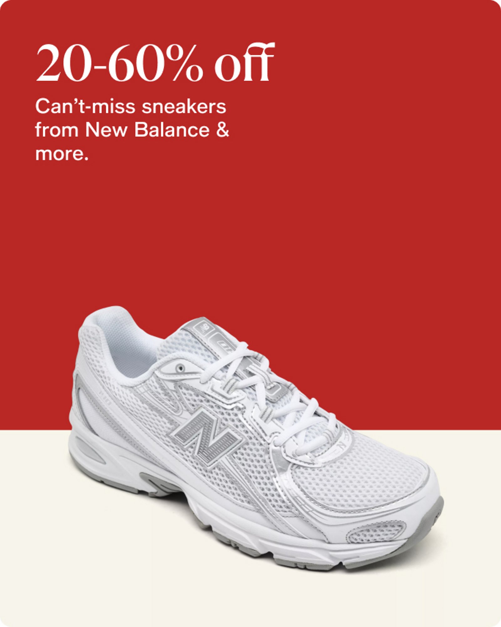 20-60 off sneakers from new balance
