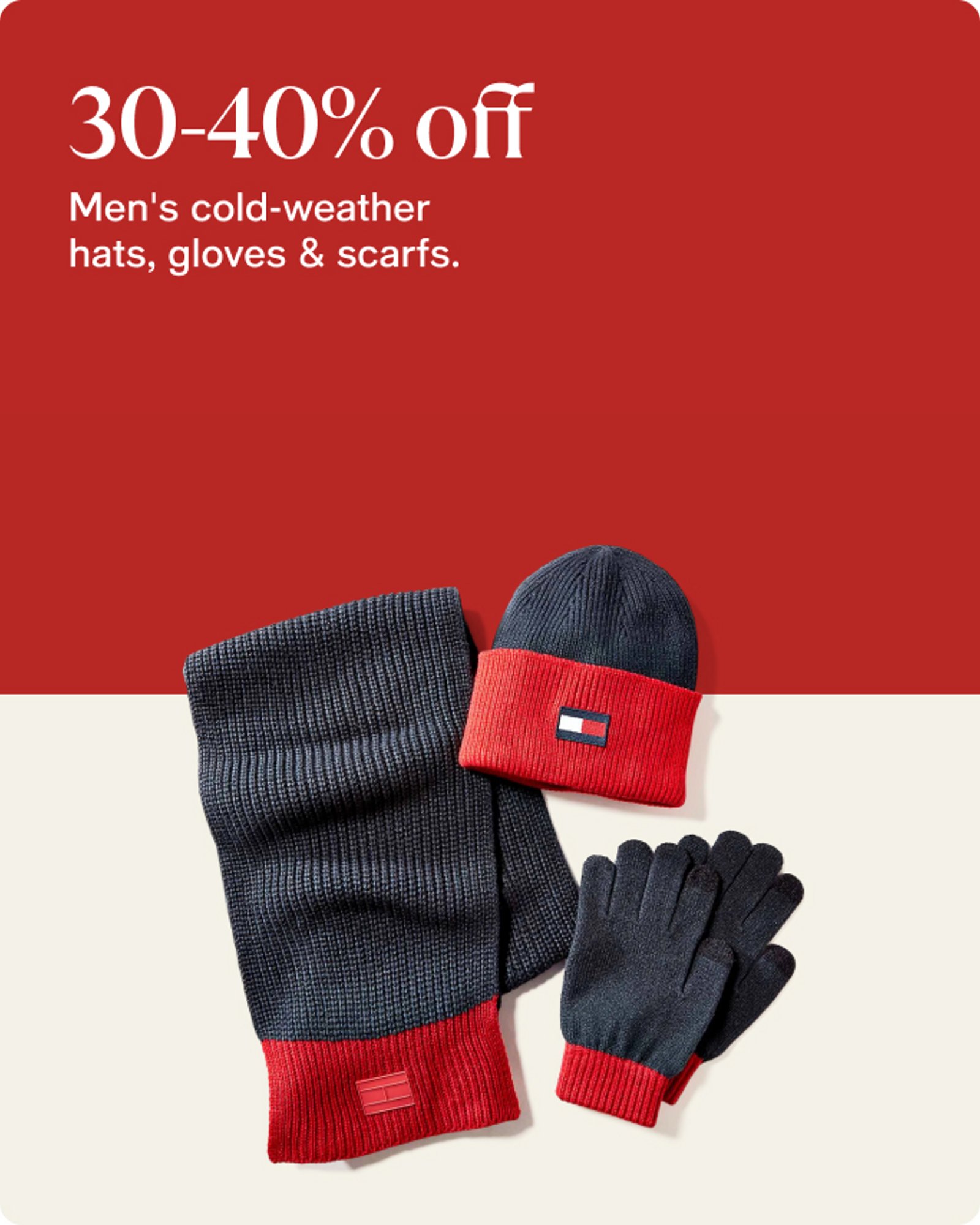 30-40% off Men's cold weather