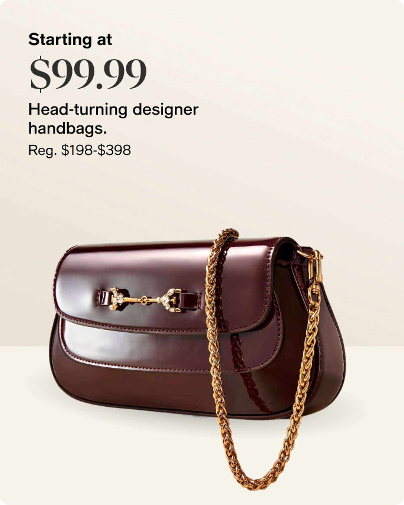 starting at $99.99 head turning designer handbags