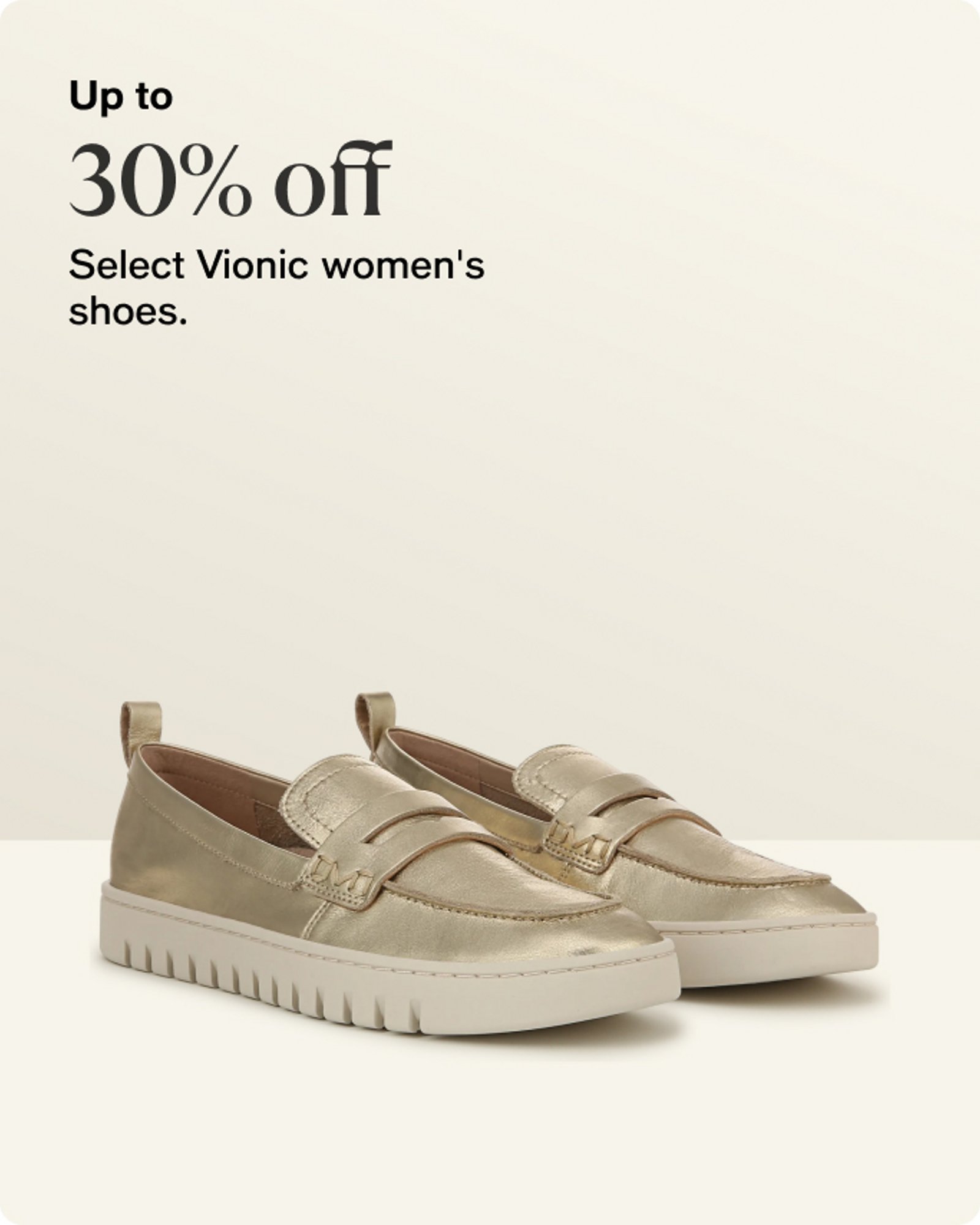 30% off select Vionic womens shoes