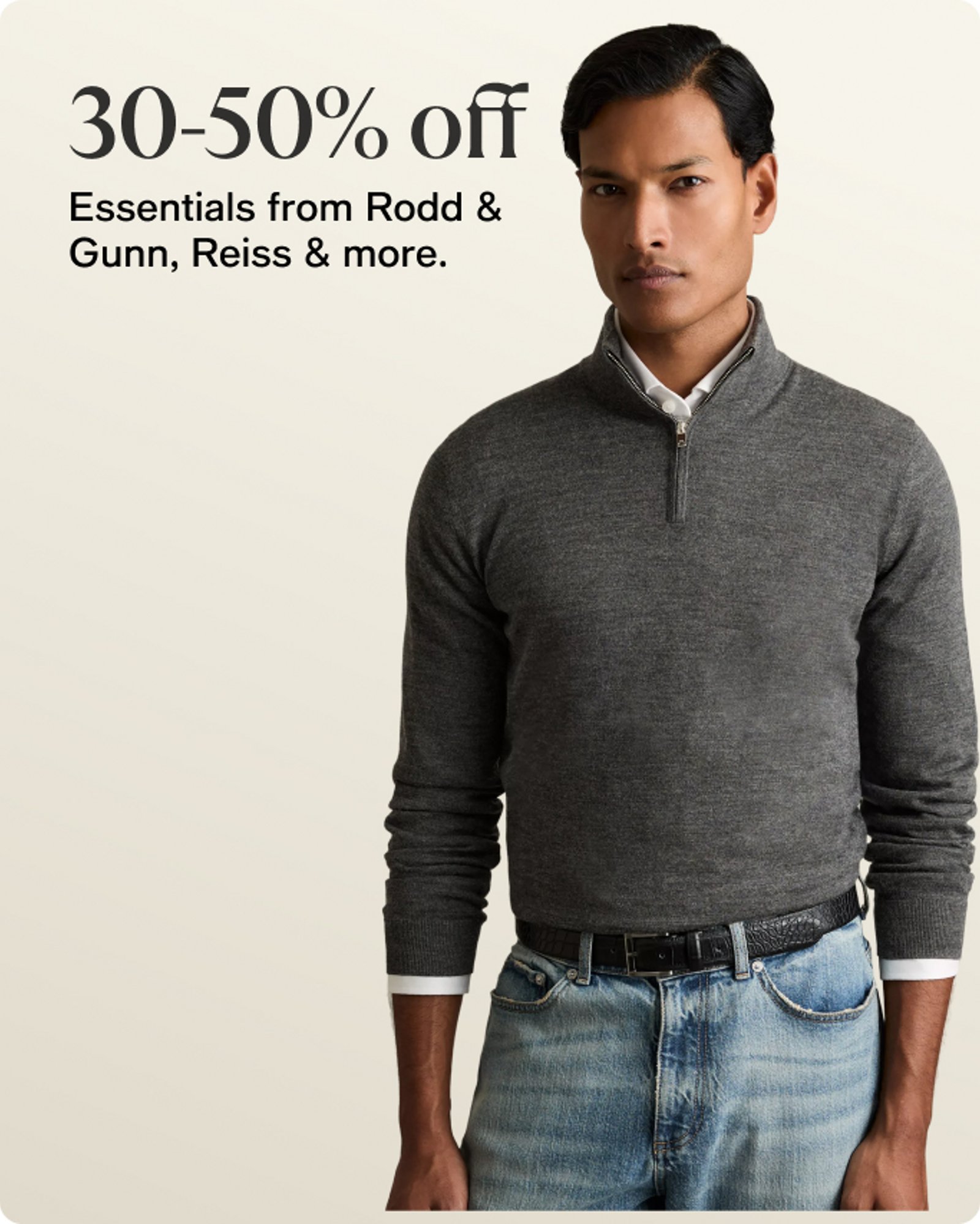 30-50% off essentials from Rodd & Gunn