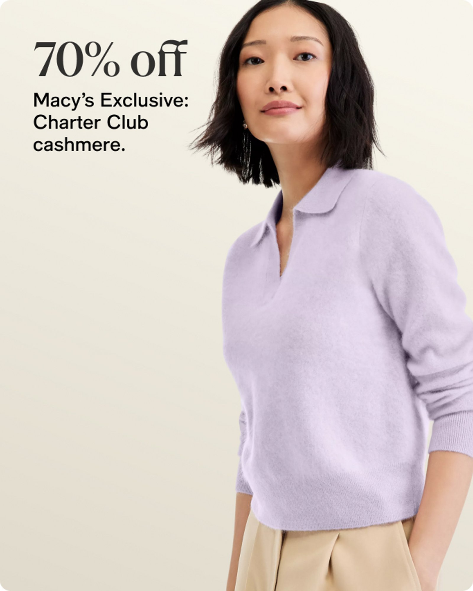 70% off Charter Club Cashmere