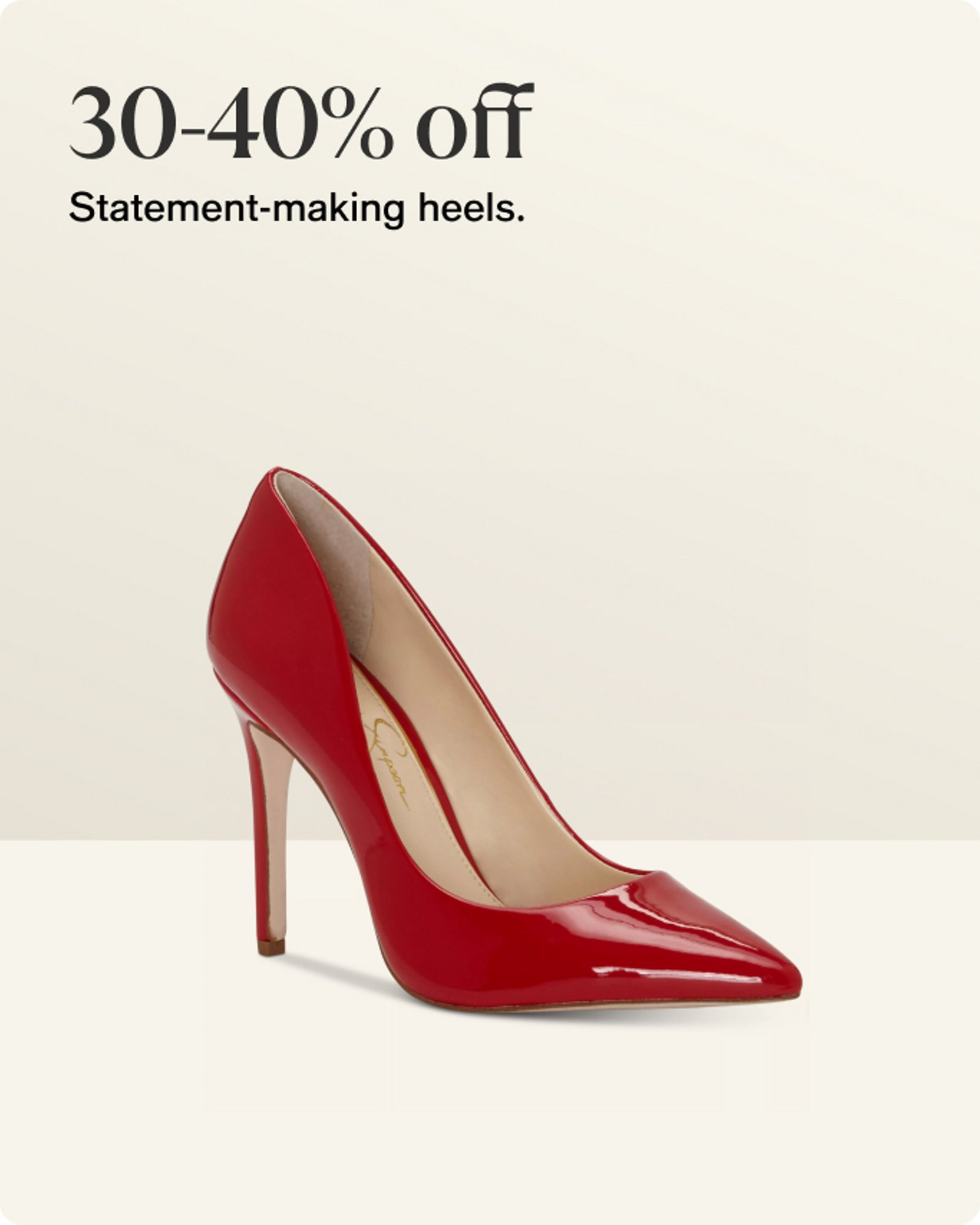 30-40% off Statement-making heels