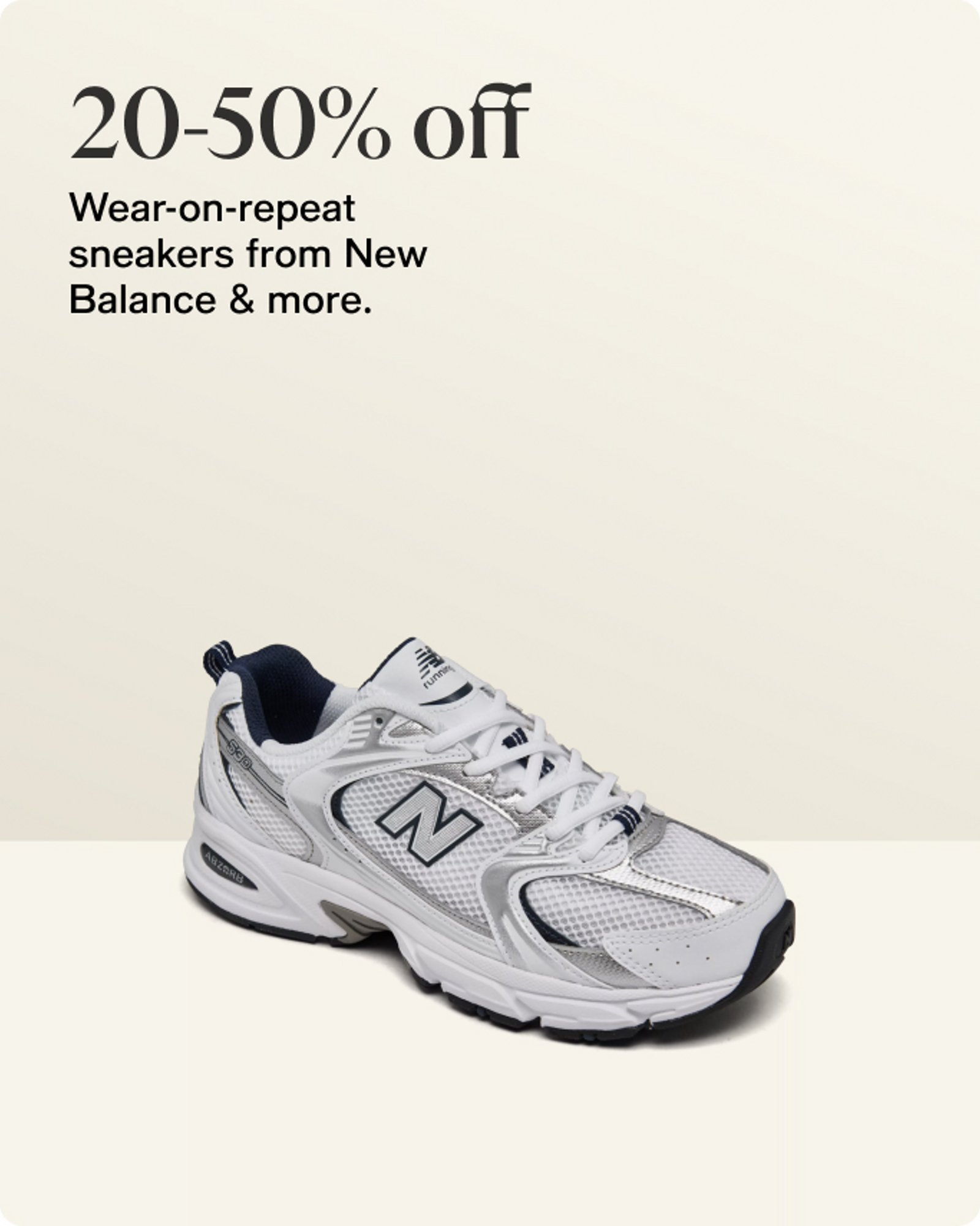 20-50 off wear on repeat sneakers
