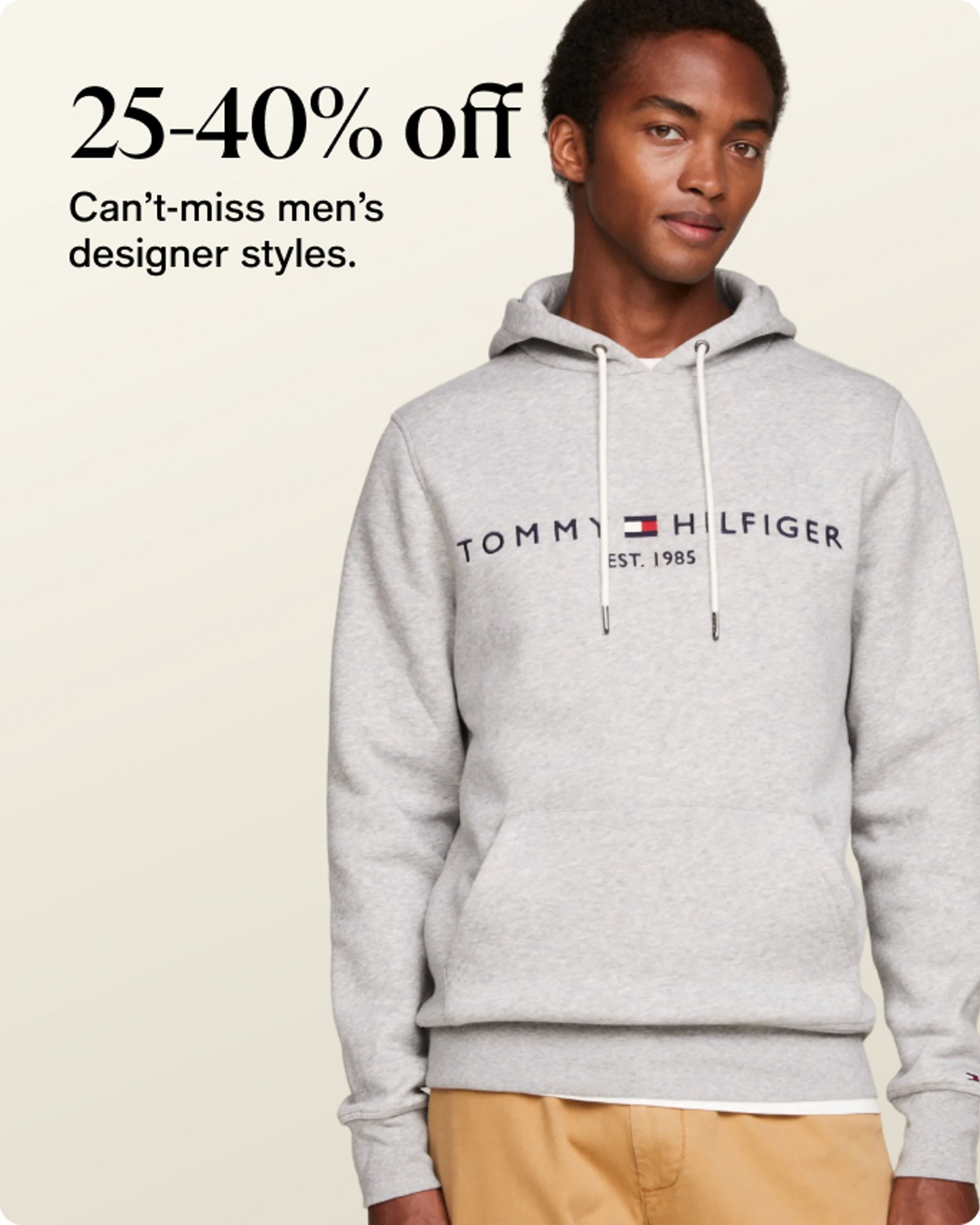 25-50% off men's designer styles