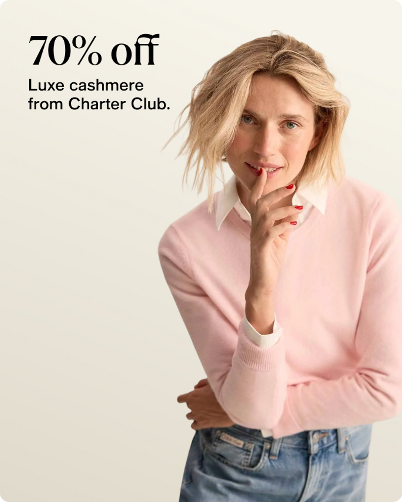 70% off Charter Club Cashmere